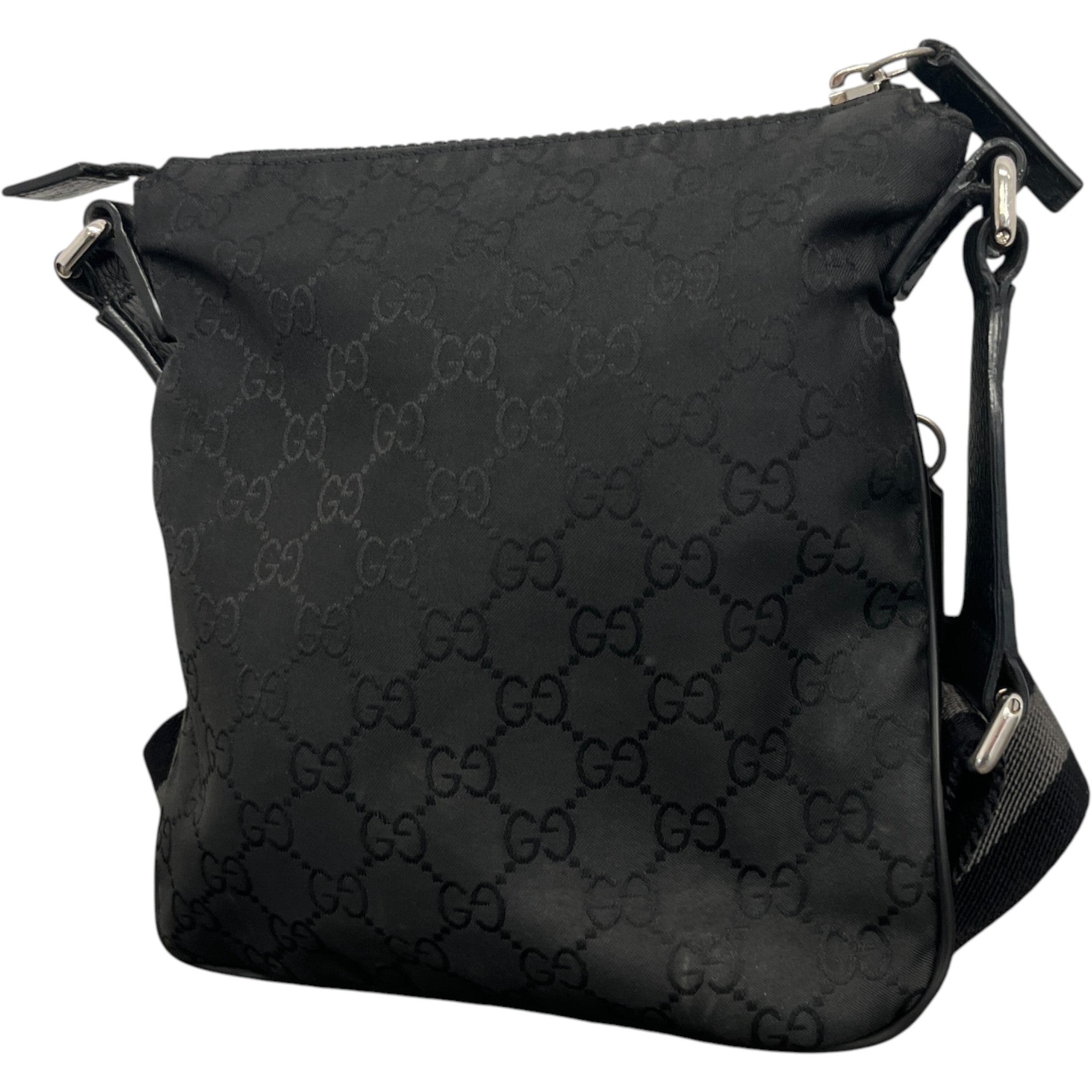 Men's Gg Canvas Messenger Bag Black