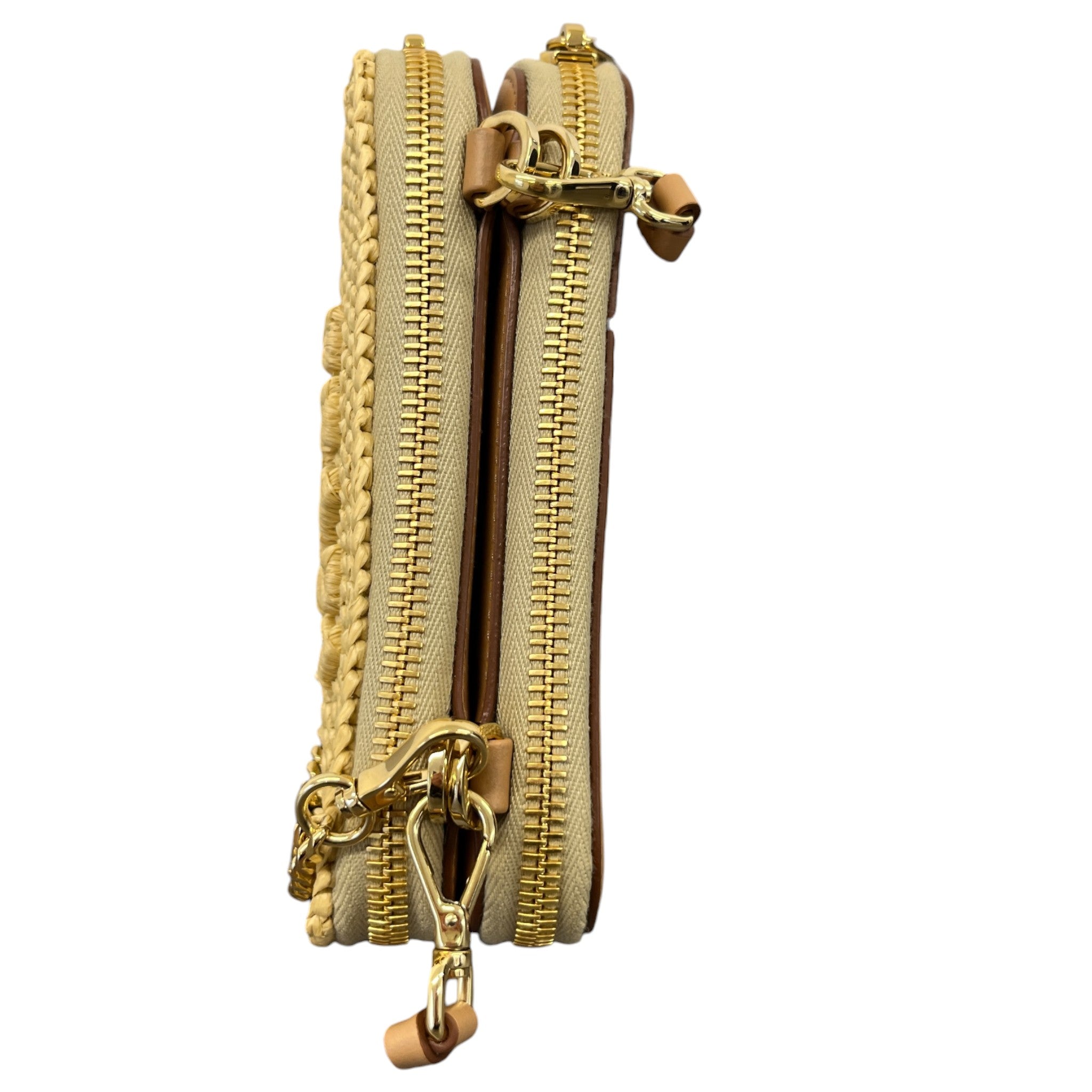 Women's Crochet Mini-Pouch Handbag Brown