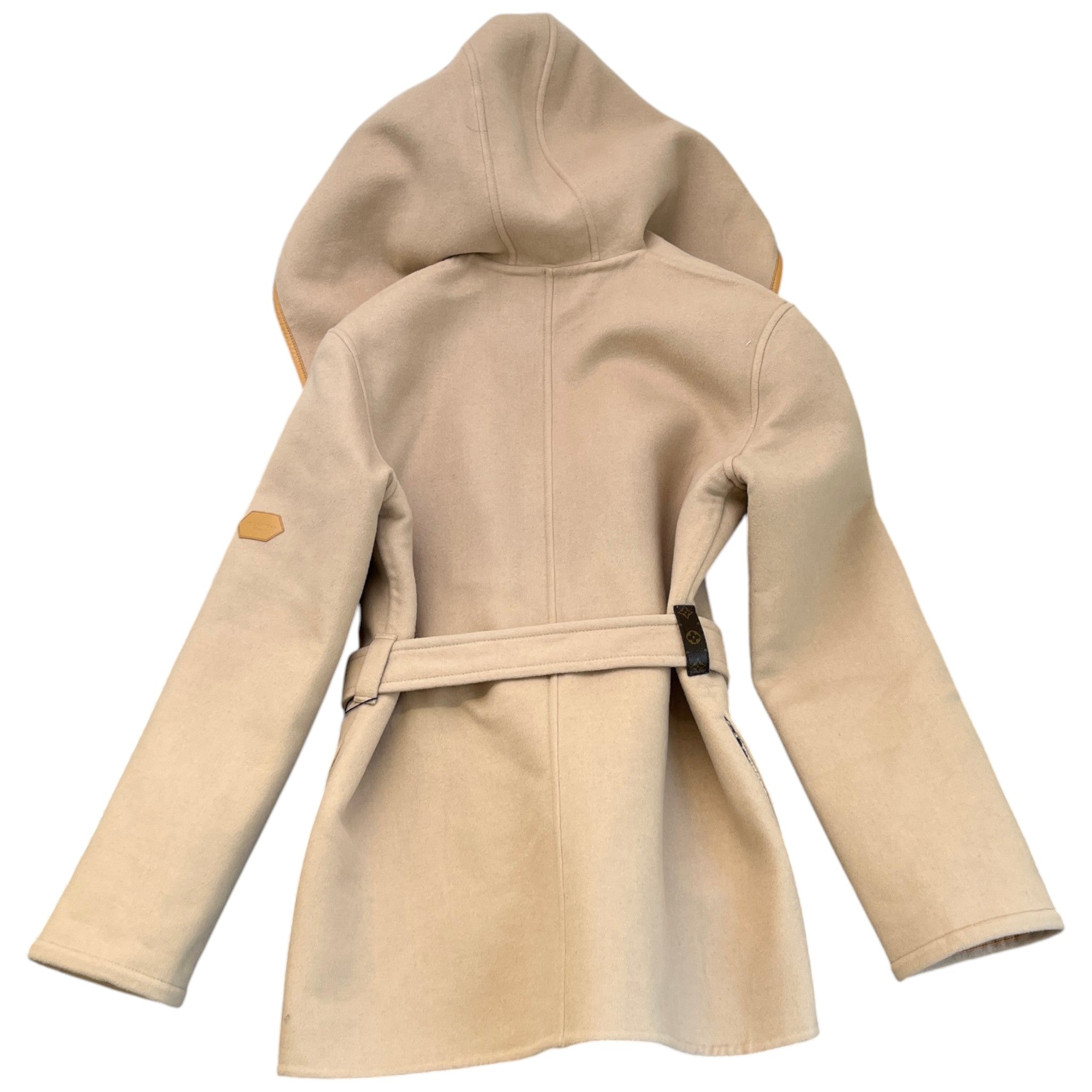 Women's Hooded Wrap Damier Azur Jacket Beige Size 2 / UK 12