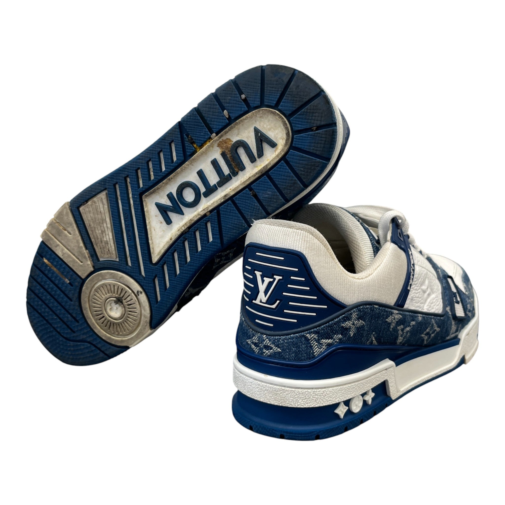 Men's Lv Denim Low Trainers Blue Size EU 40 / UK 6