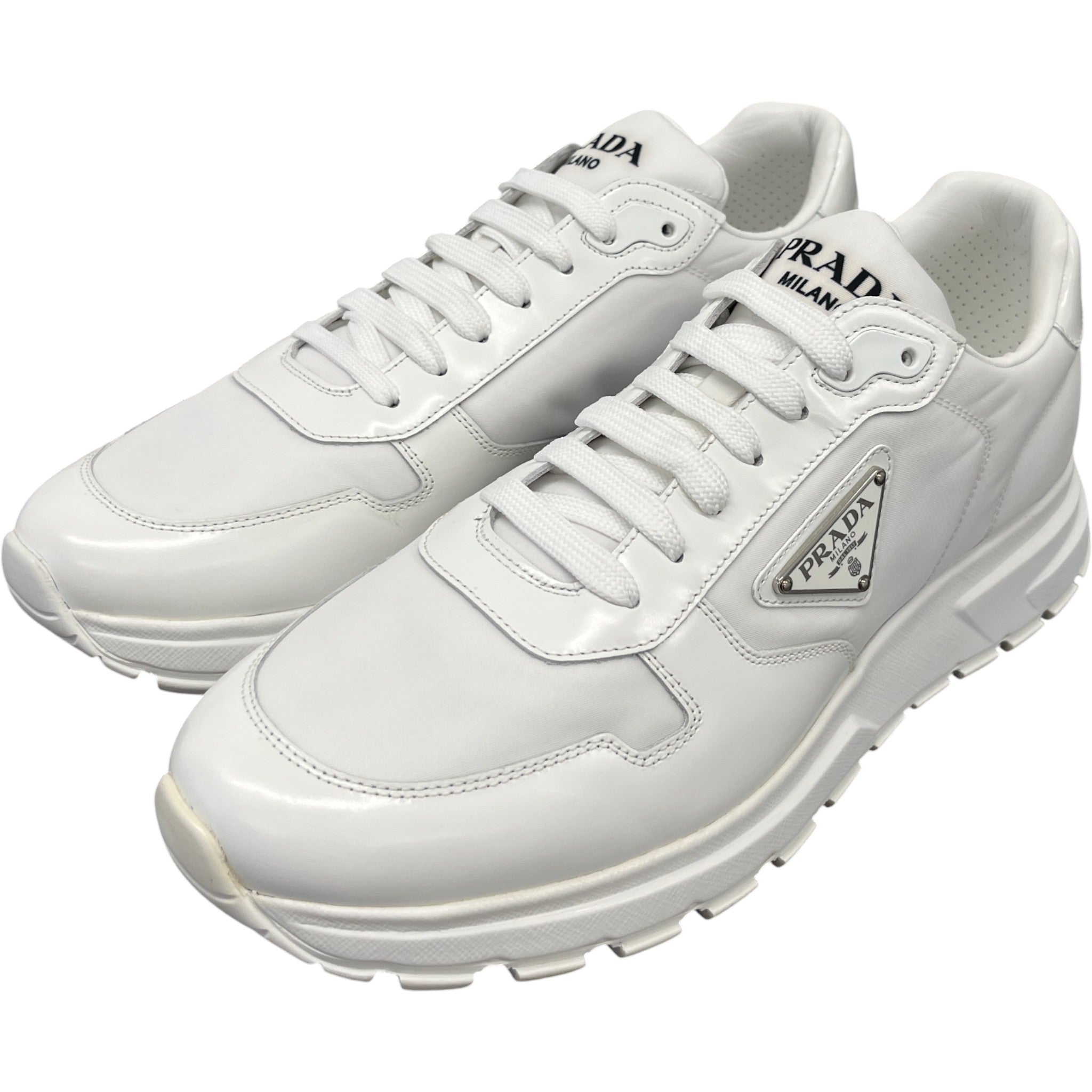 Men's Prax 01 Re-Nylon Low Trainers White Size EU 42.5 / UK 8.5