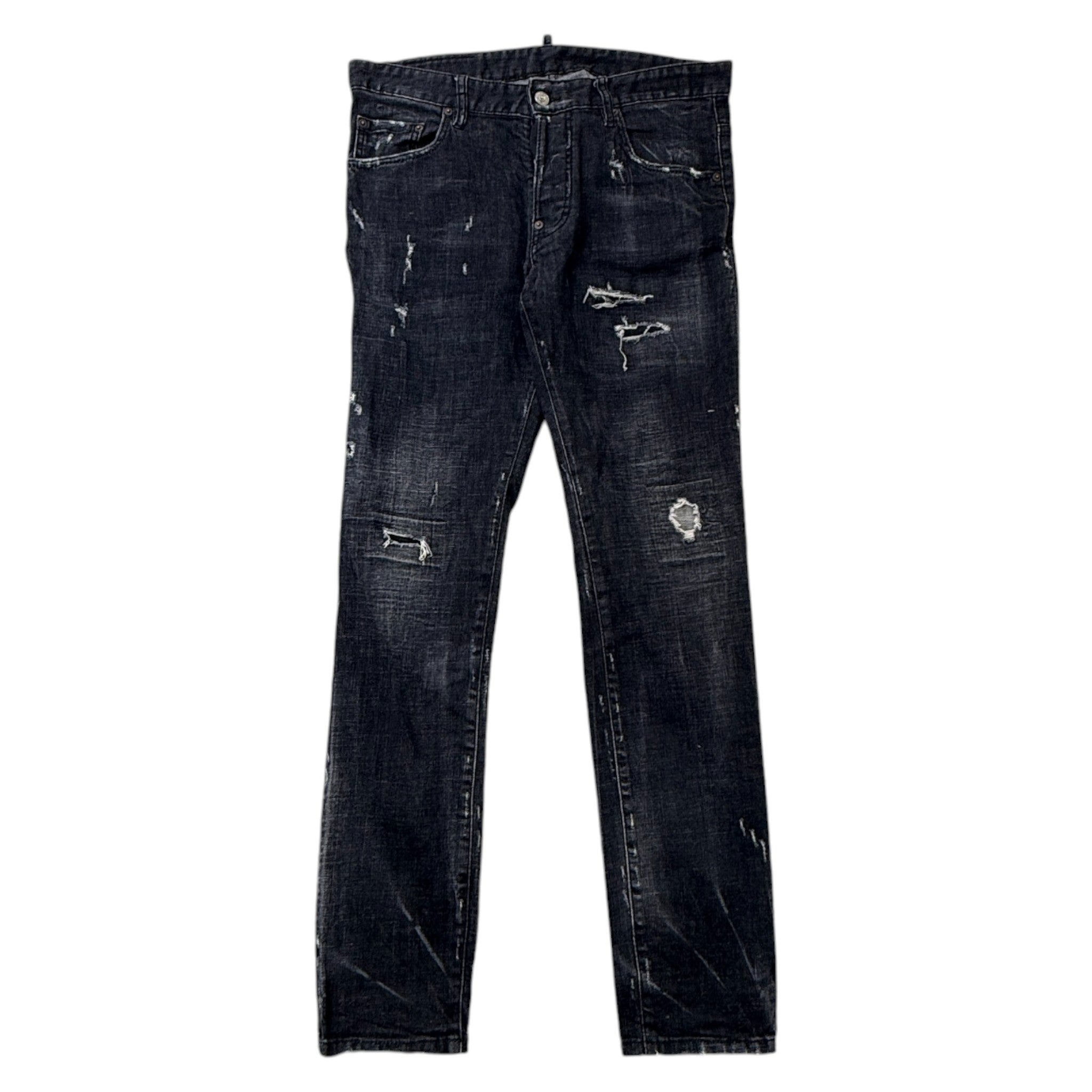 Men's Cool Guy Distressed Jeans Black Size IT 48 / UK 32