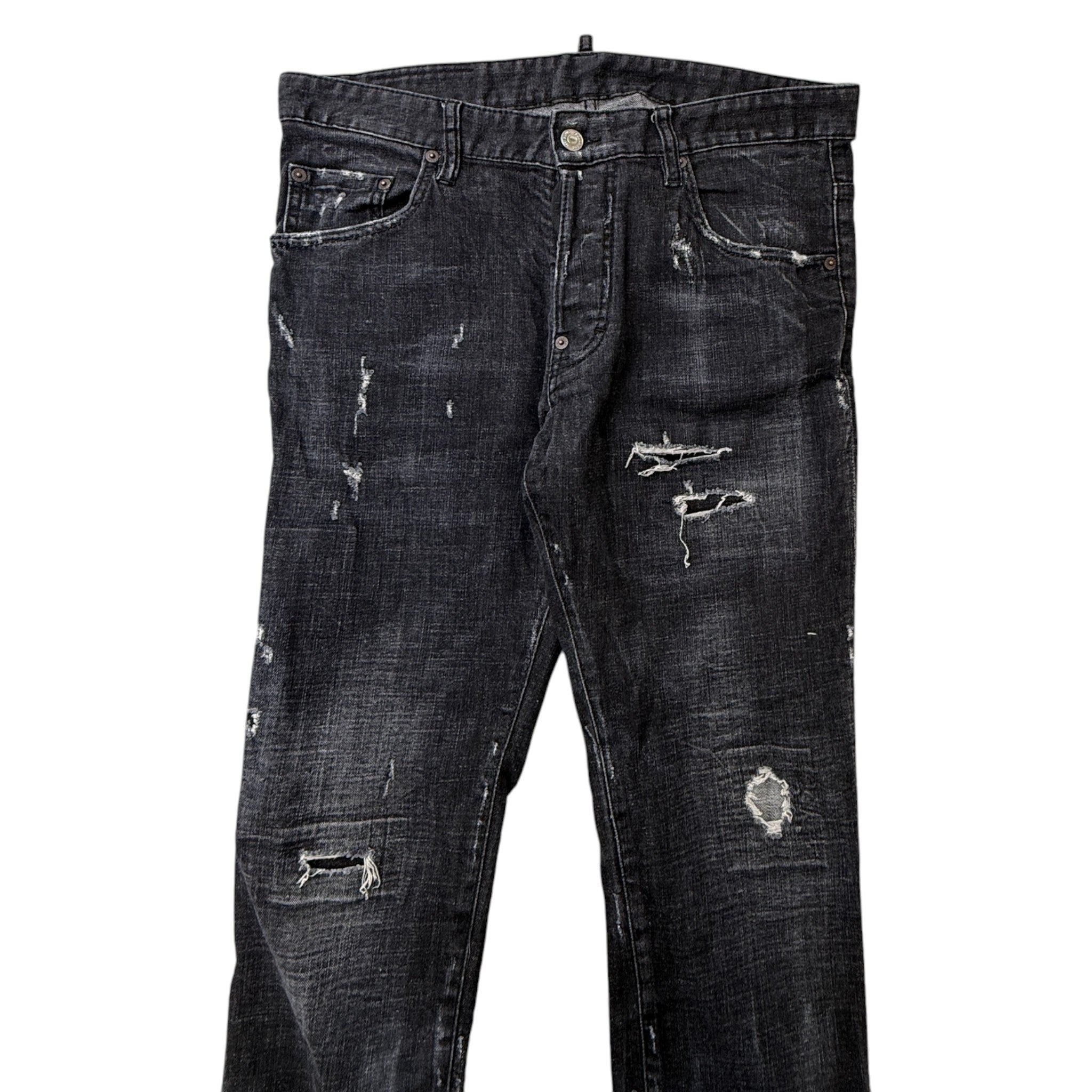 Men's Cool Guy Distressed Jeans Black Size IT 48 / UK 32