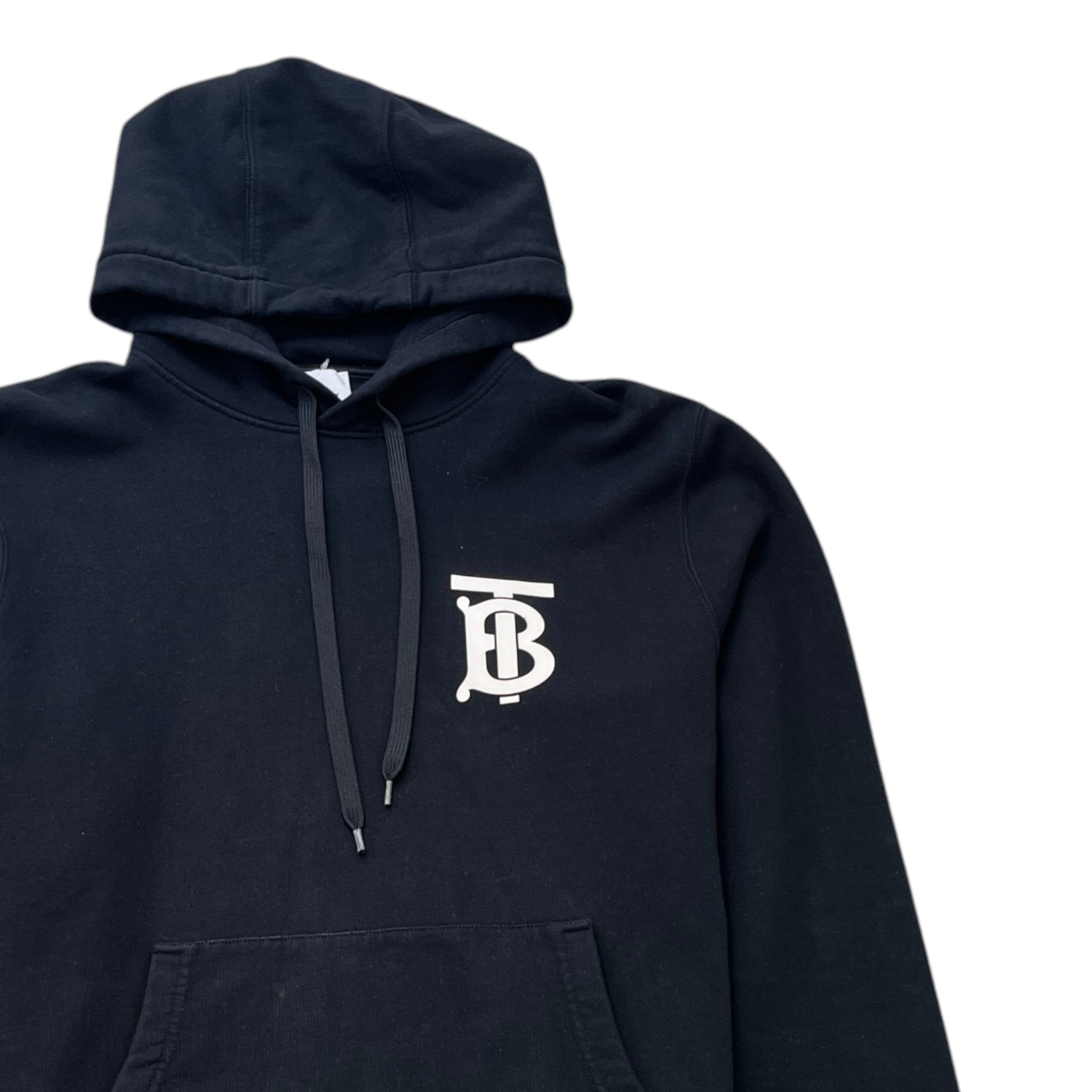 Men's Tb Logo Print Hoodie Black Size M