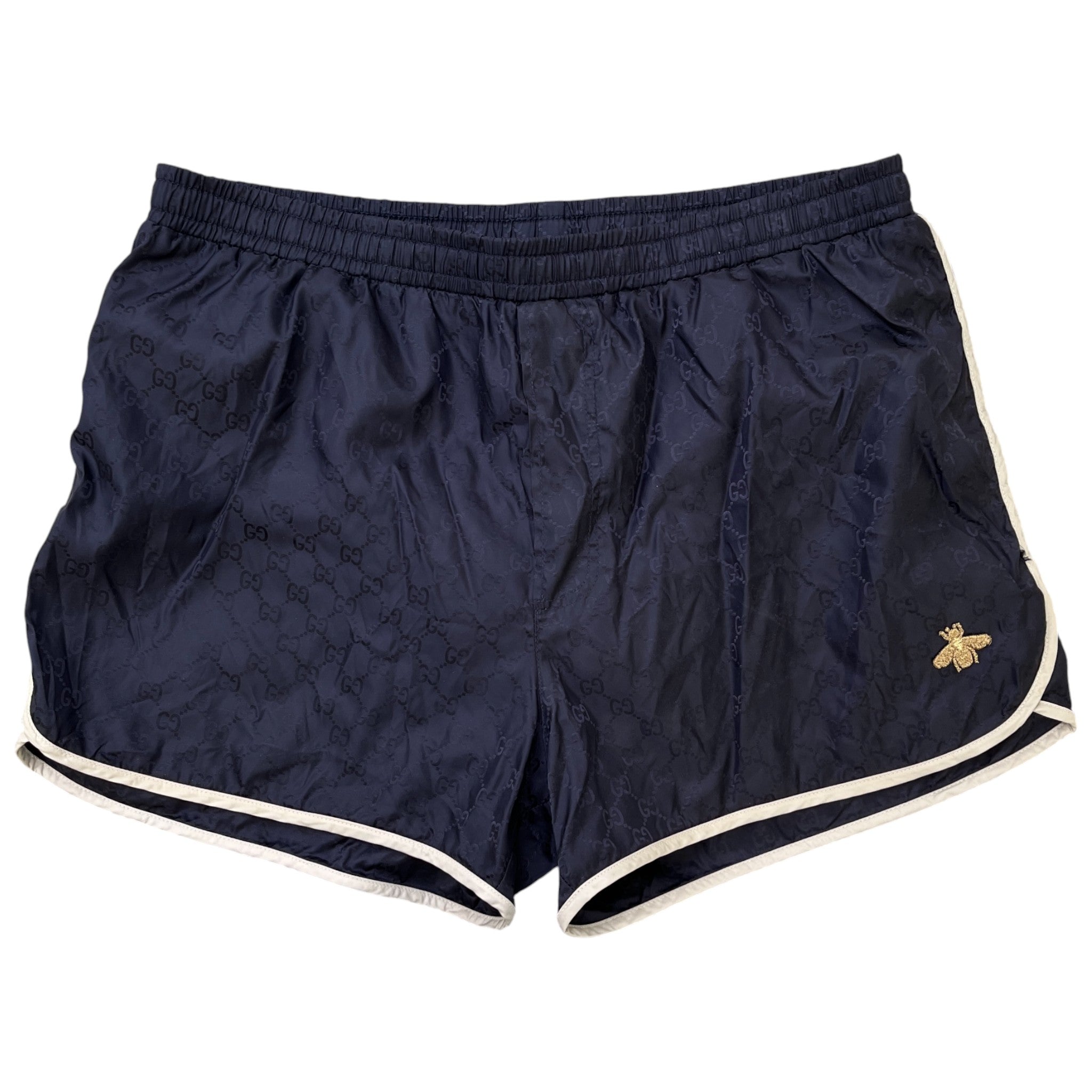 Men's Gg Monogram Swim Shorts Navy Size M