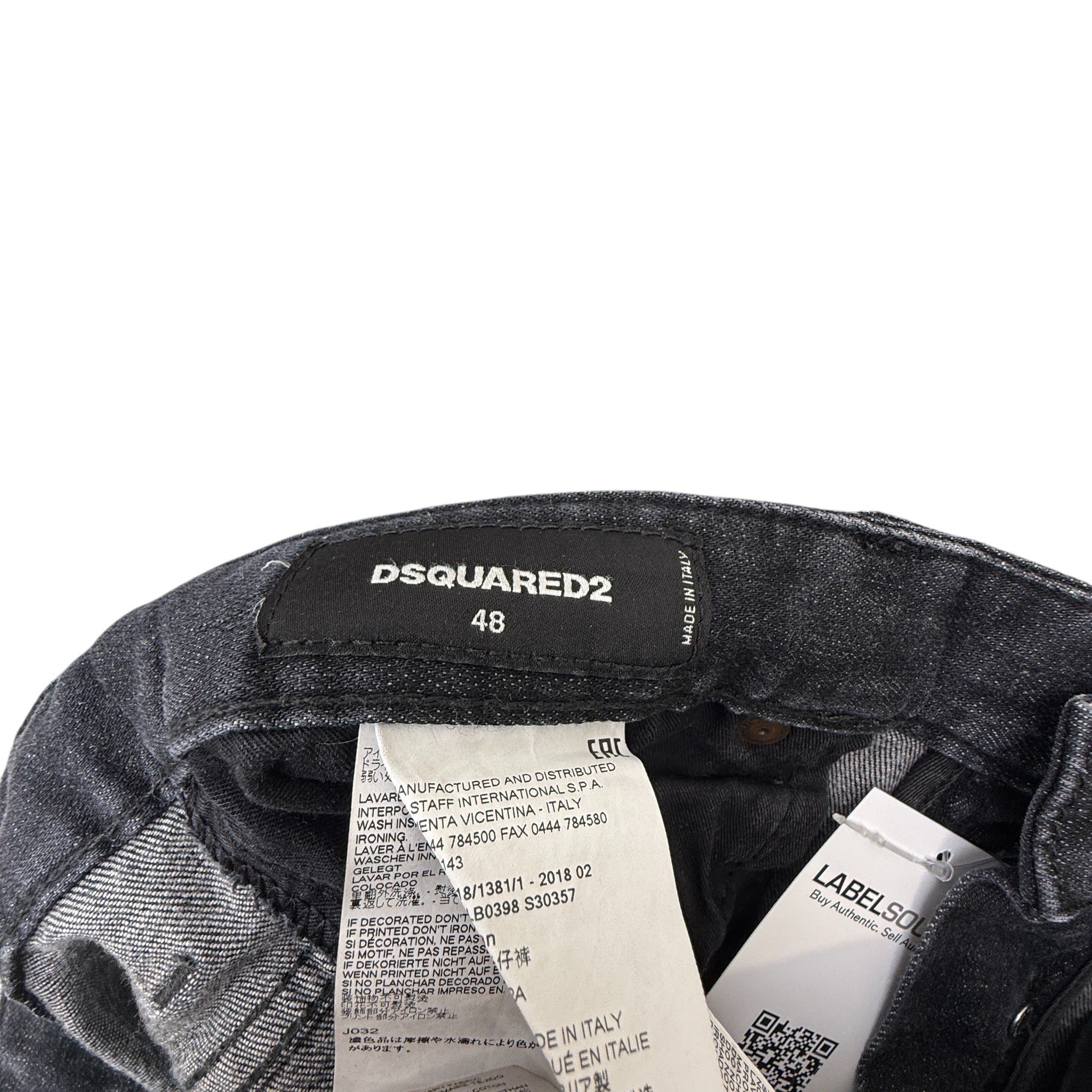 Men's Cool Guy Distressed Jeans Black Size IT 48 / UK 32