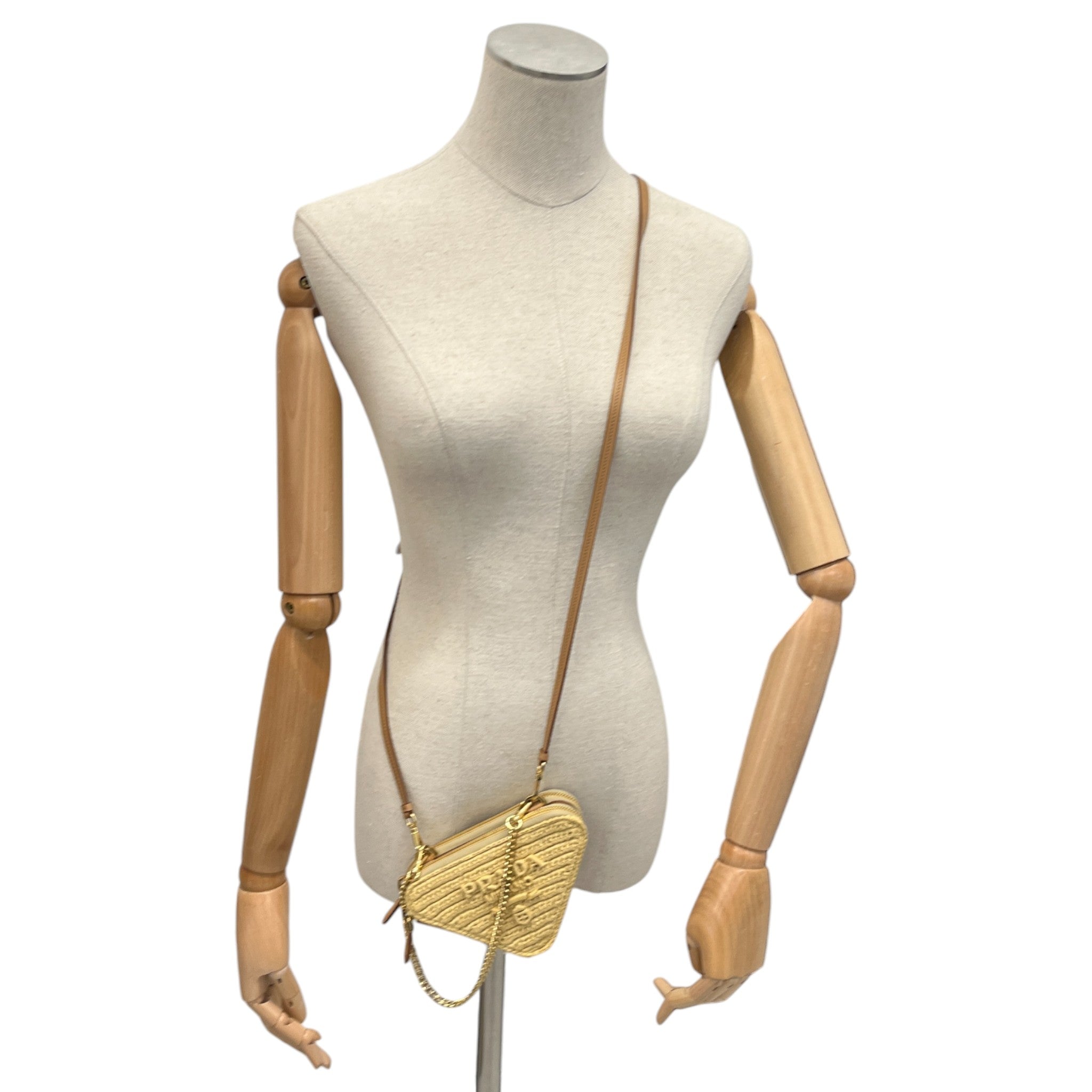 Women's Crochet Mini-Pouch Handbag Brown