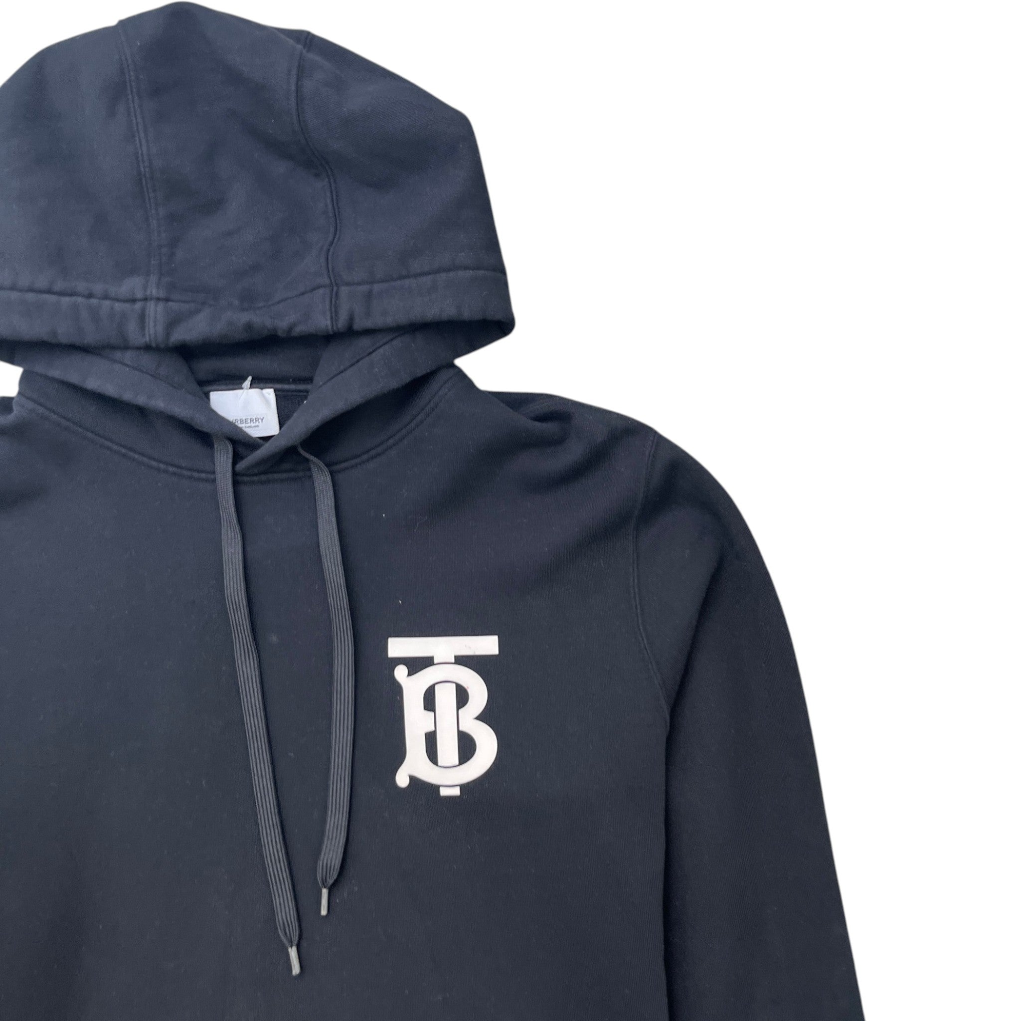 Men's Tb Logo Print Hoodie Black Size M