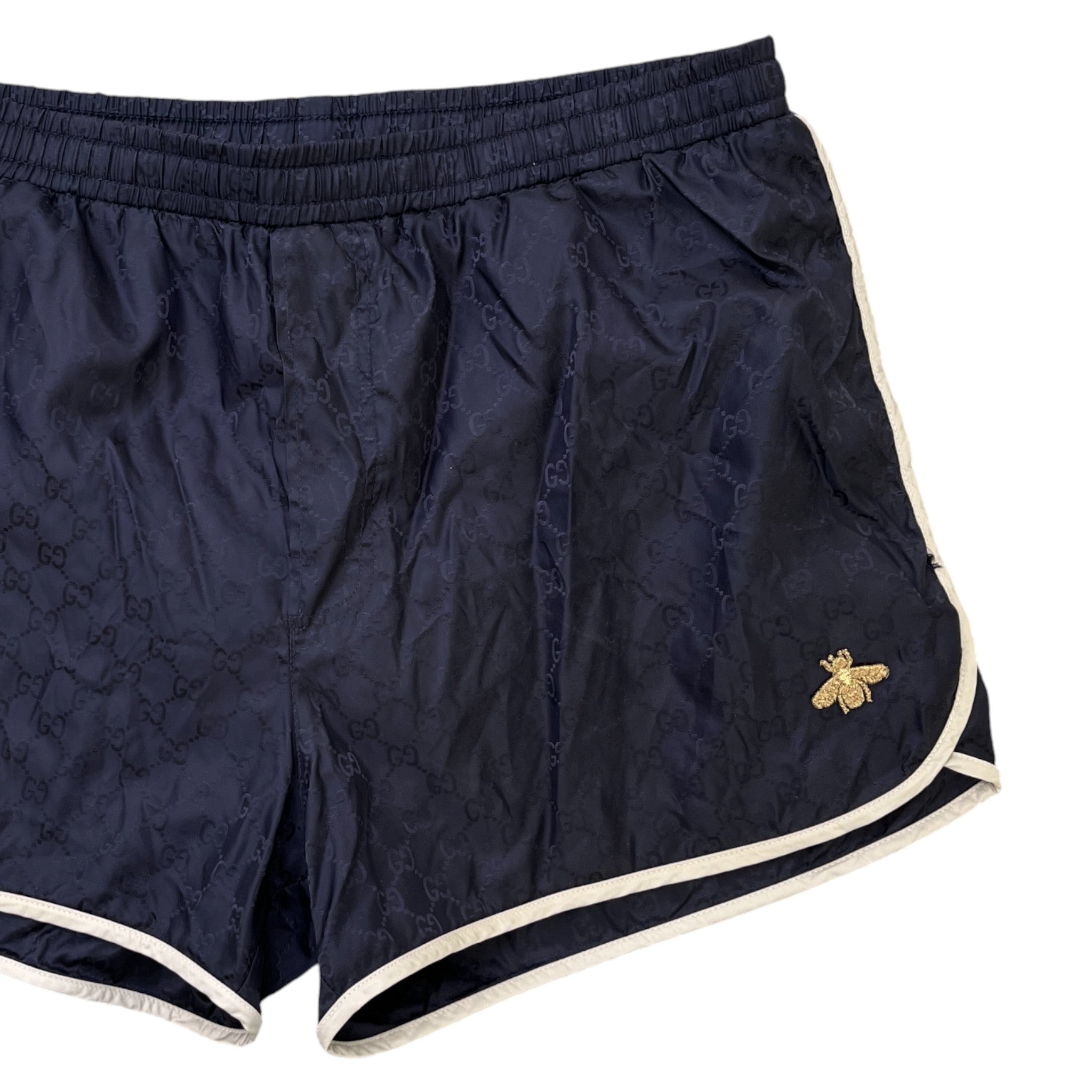 Men's Gg Monogram Swim Shorts Navy Size M