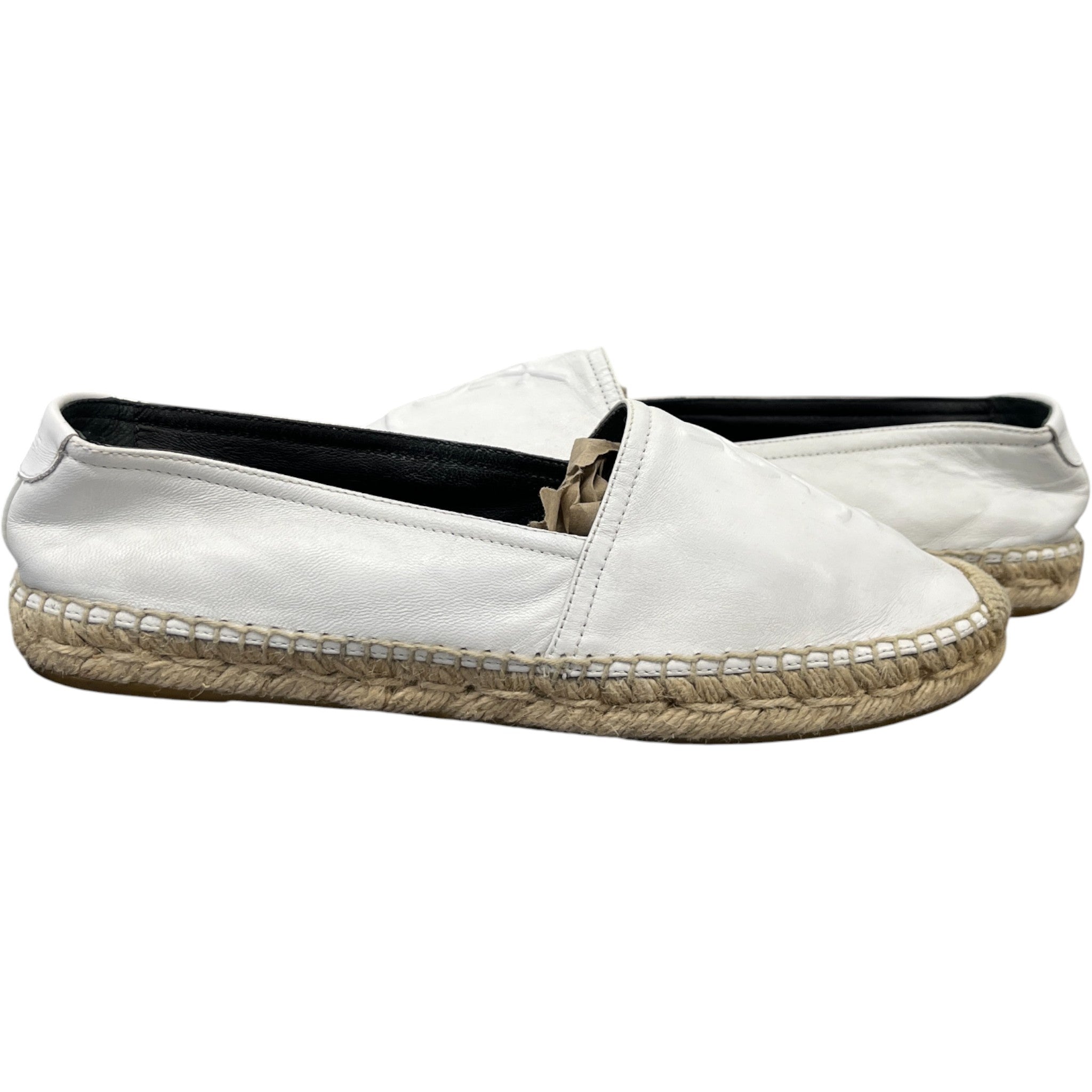 Women's Embossed Espadrille Loafers White Size EU 38.5 / UK 5.5
