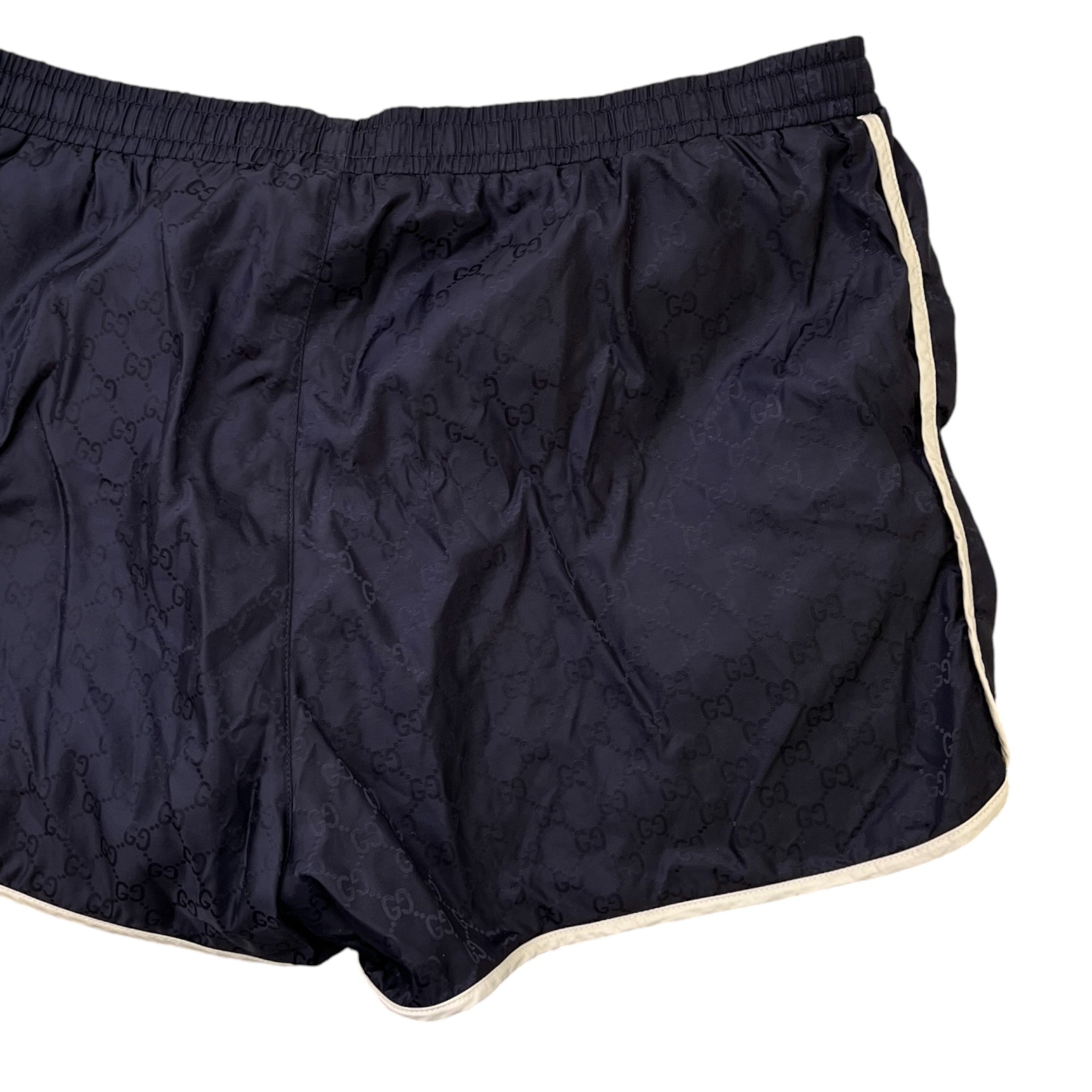 Men's Gg Monogram Swim Shorts Navy Size M