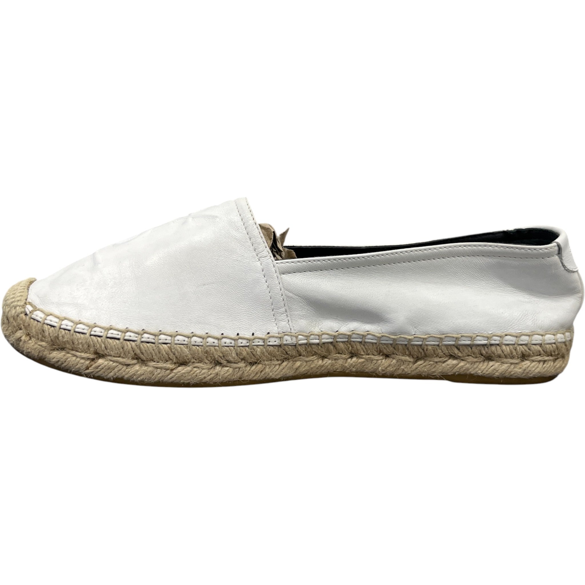Women's Embossed Espadrille Loafers White Size EU 38.5 / UK 5.5