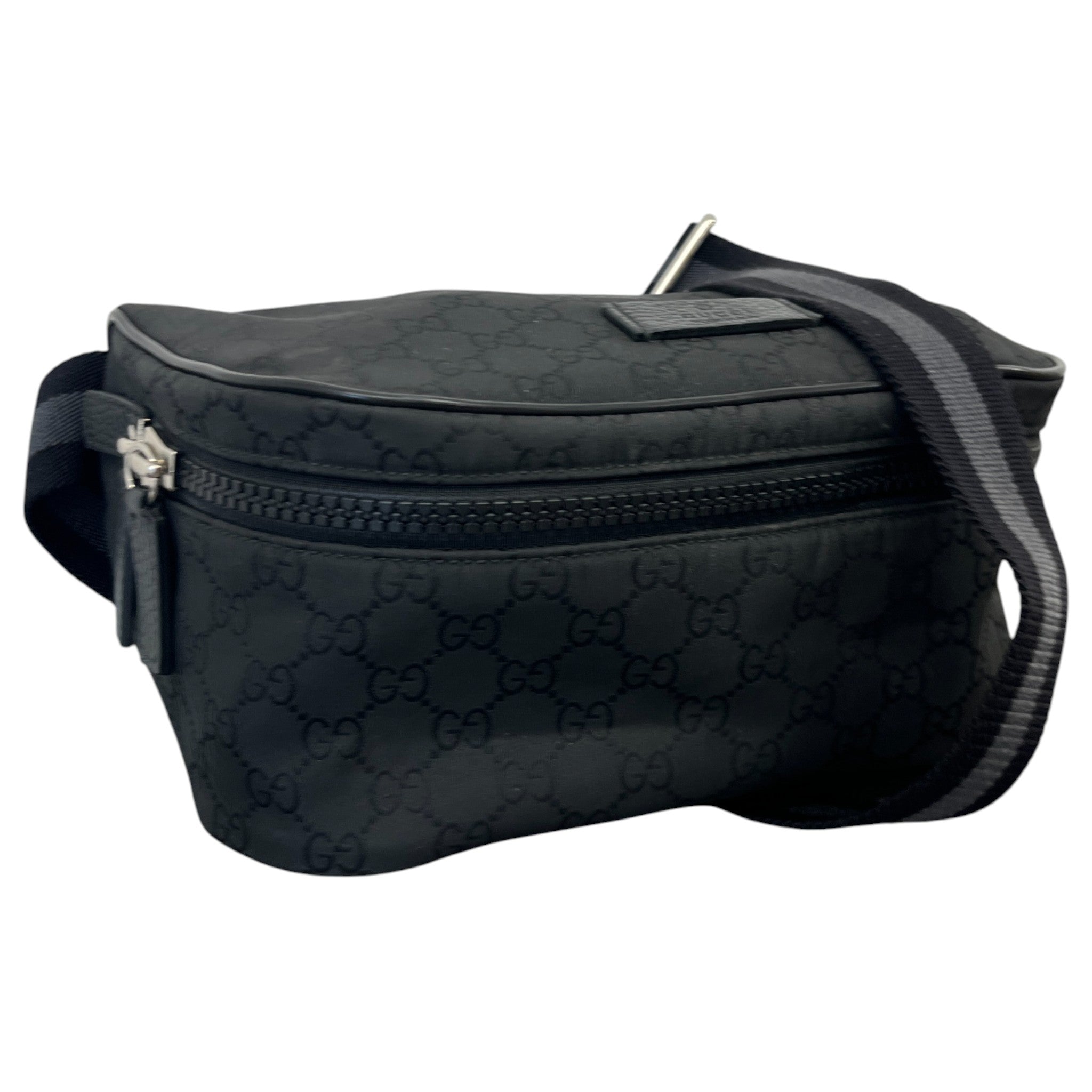 Men's Gg Monogram Messenger Bag Black