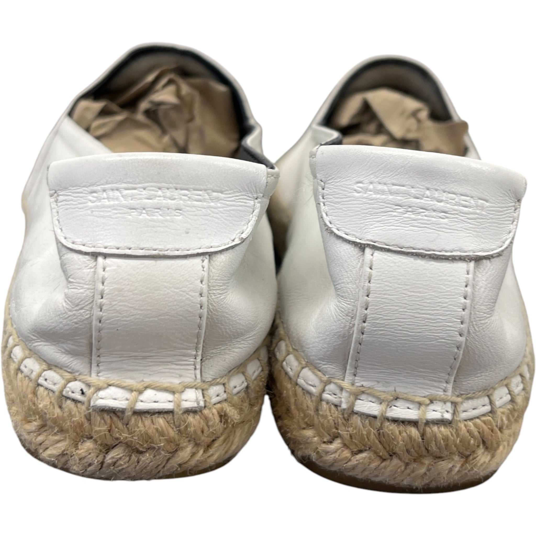 Women's Embossed Espadrille Loafers White Size EU 38.5 / UK 5.5