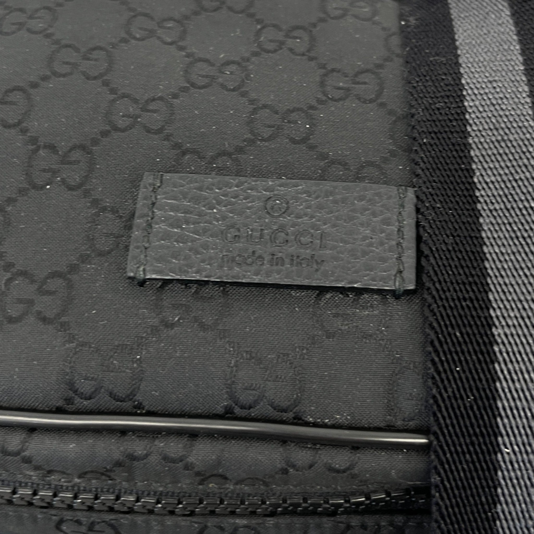 Men's Gg Monogram Messenger Bag Black