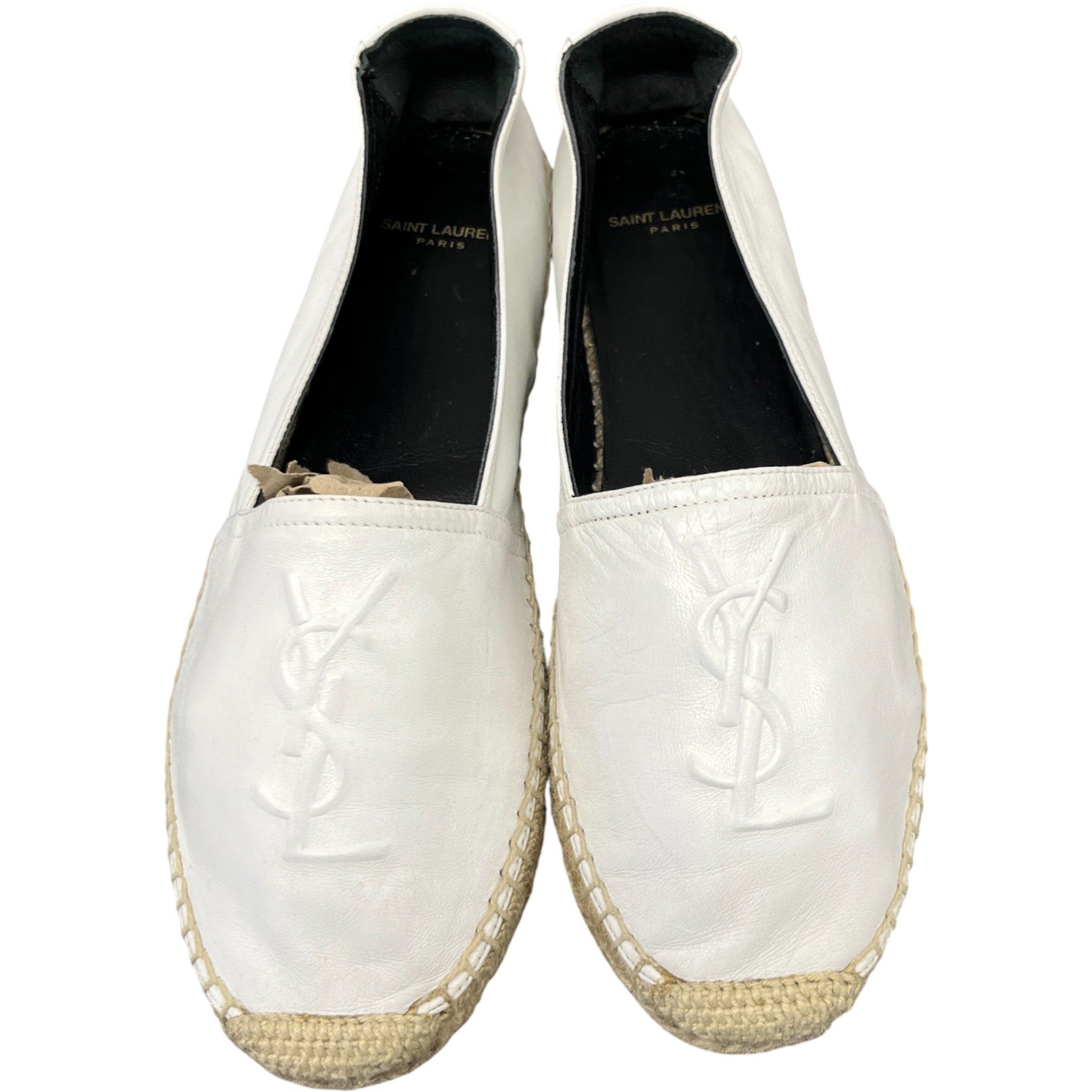 Women's Embossed Espadrille Loafers White Size EU 38.5 / UK 5.5