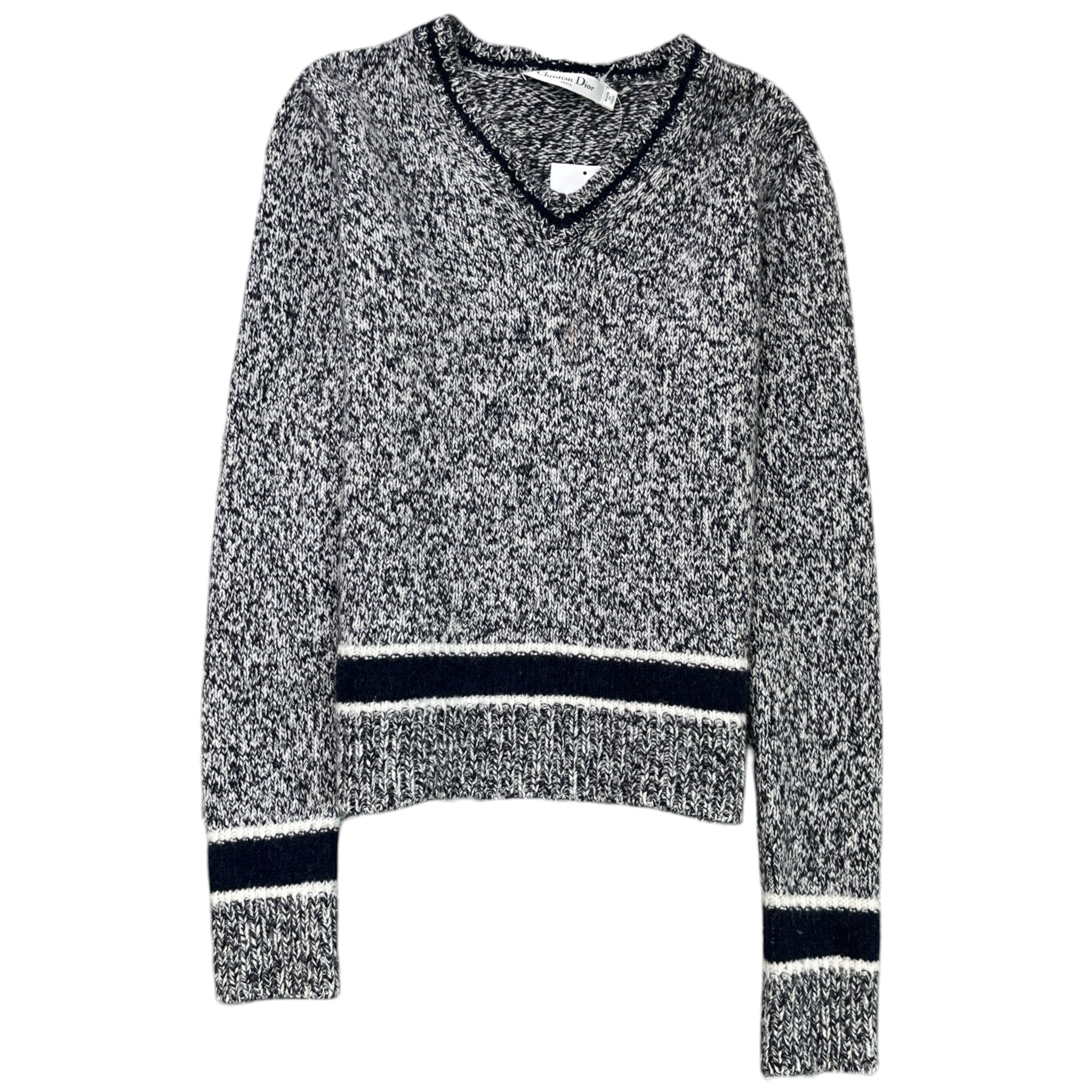 Men's Cashmere Knit Logo Jumper Navy Size M