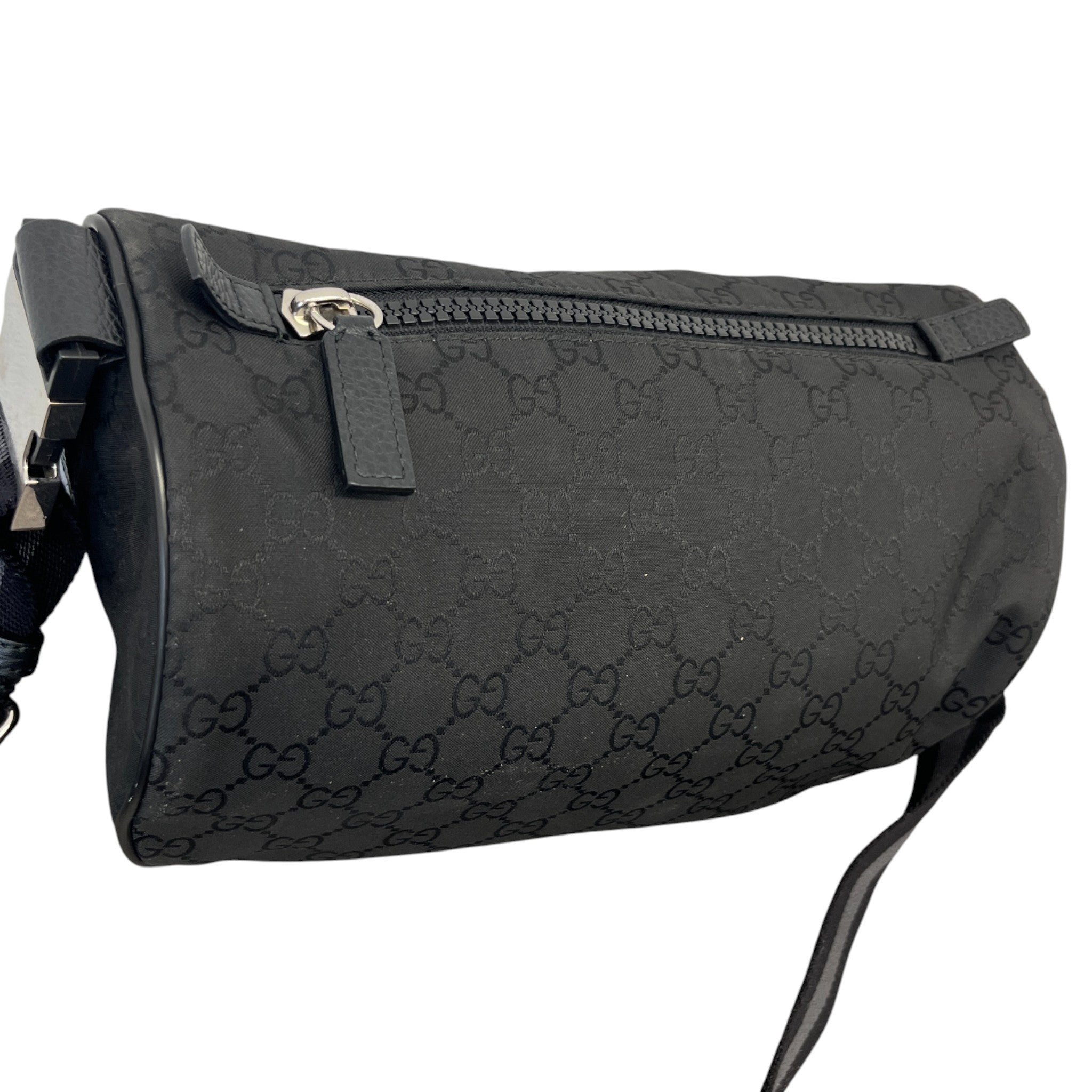 Men's Gg Monogram Messenger Bag Black