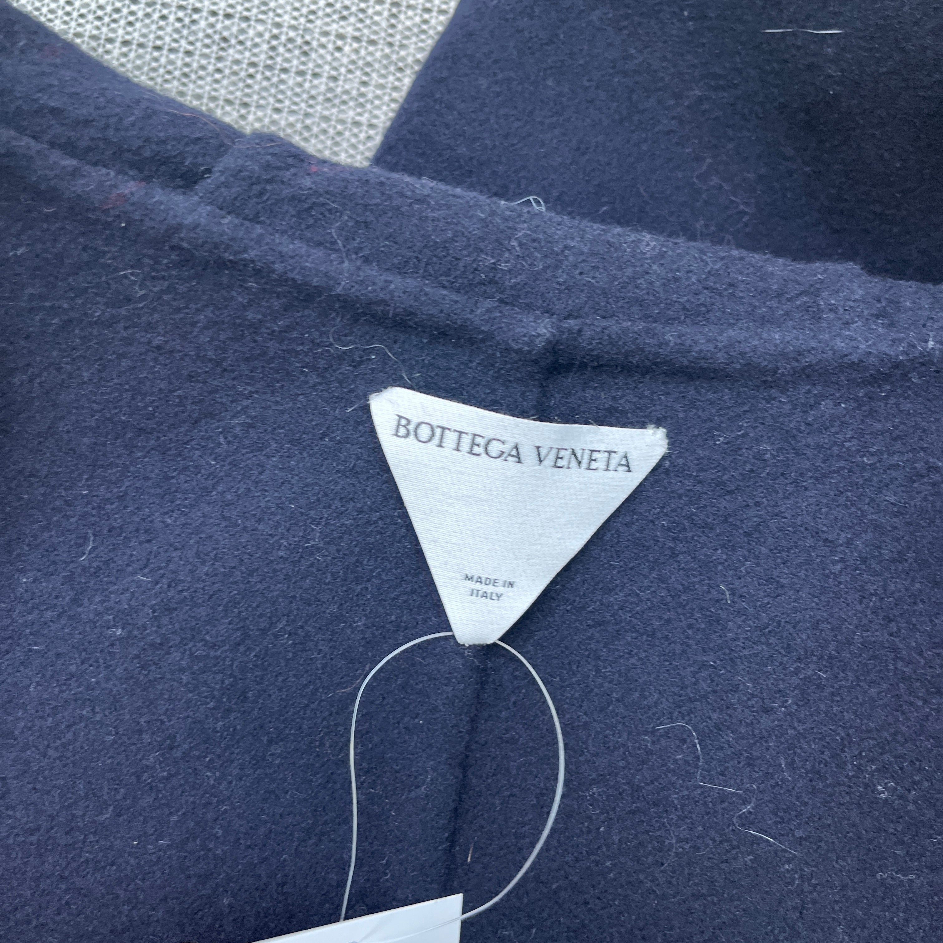 Women's Hooded V-Neck Wool Cashmere Jacket Navy Size IT 40 / UK 8