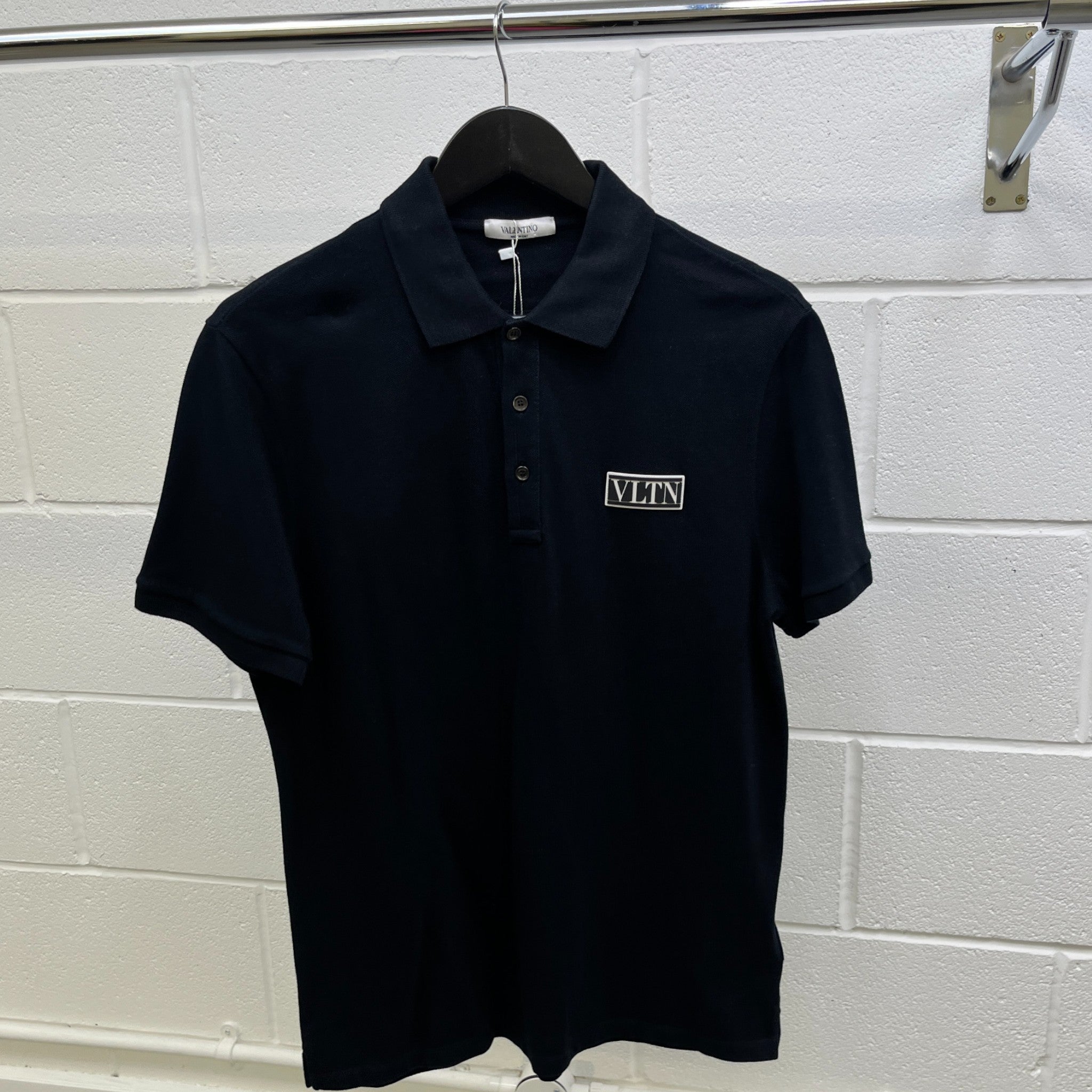 Men's Vltn Logo Polo Shirt Black Size L