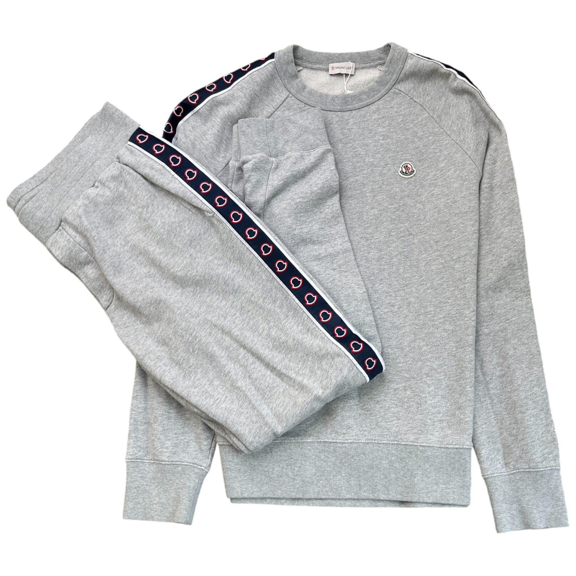 Men's Maglia Tape Logo Full Tracksuit Grey Size XL