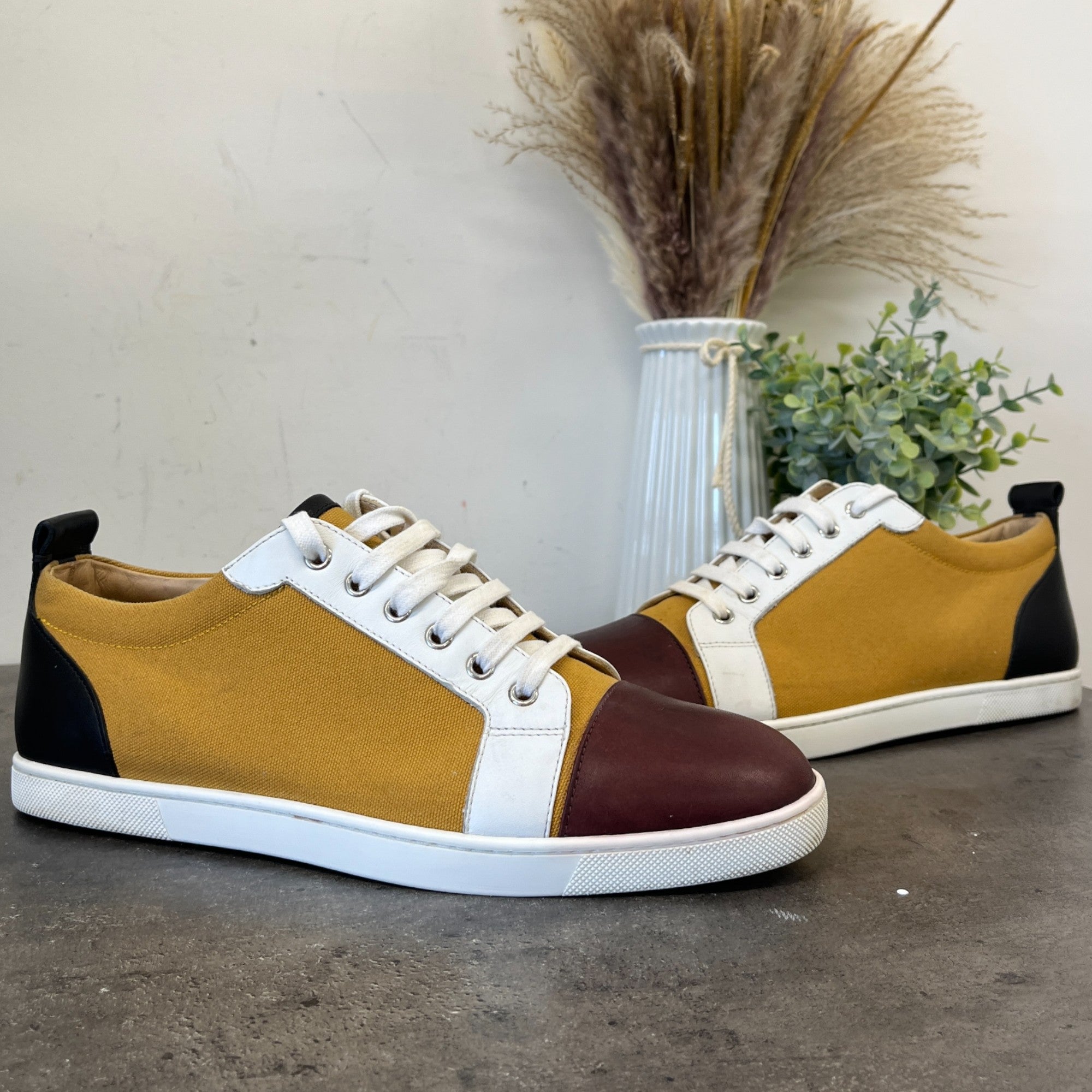 Men's Gondoliere Flat Low Trainers Brown Size EU 42.5 / UK 8.5