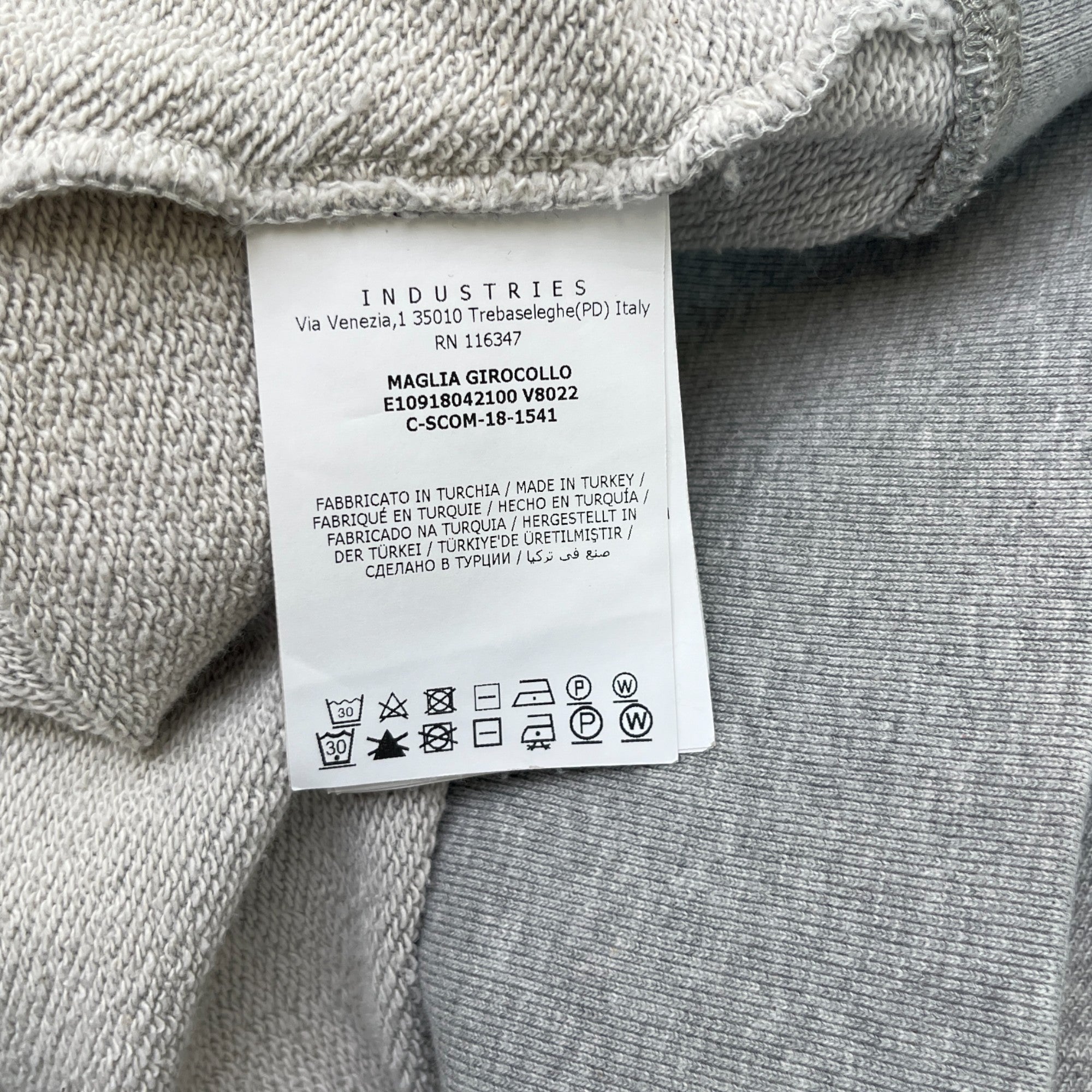 Men's Maglia Tape Logo Full Tracksuit Grey Size XL