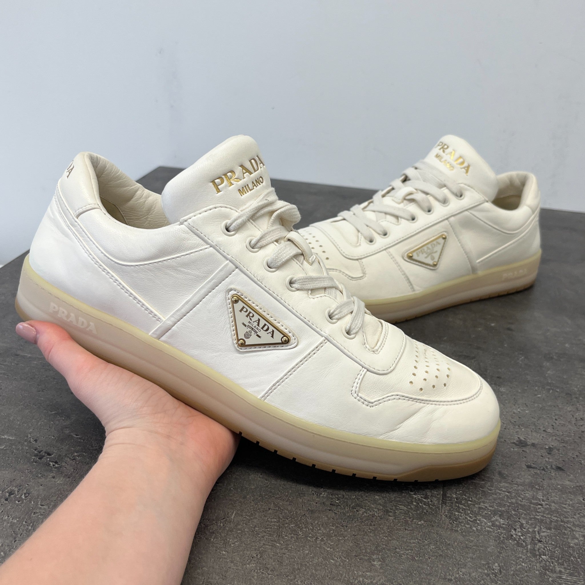 Men's Downtown Low Trainers Cream Size EU 43 / UK 9