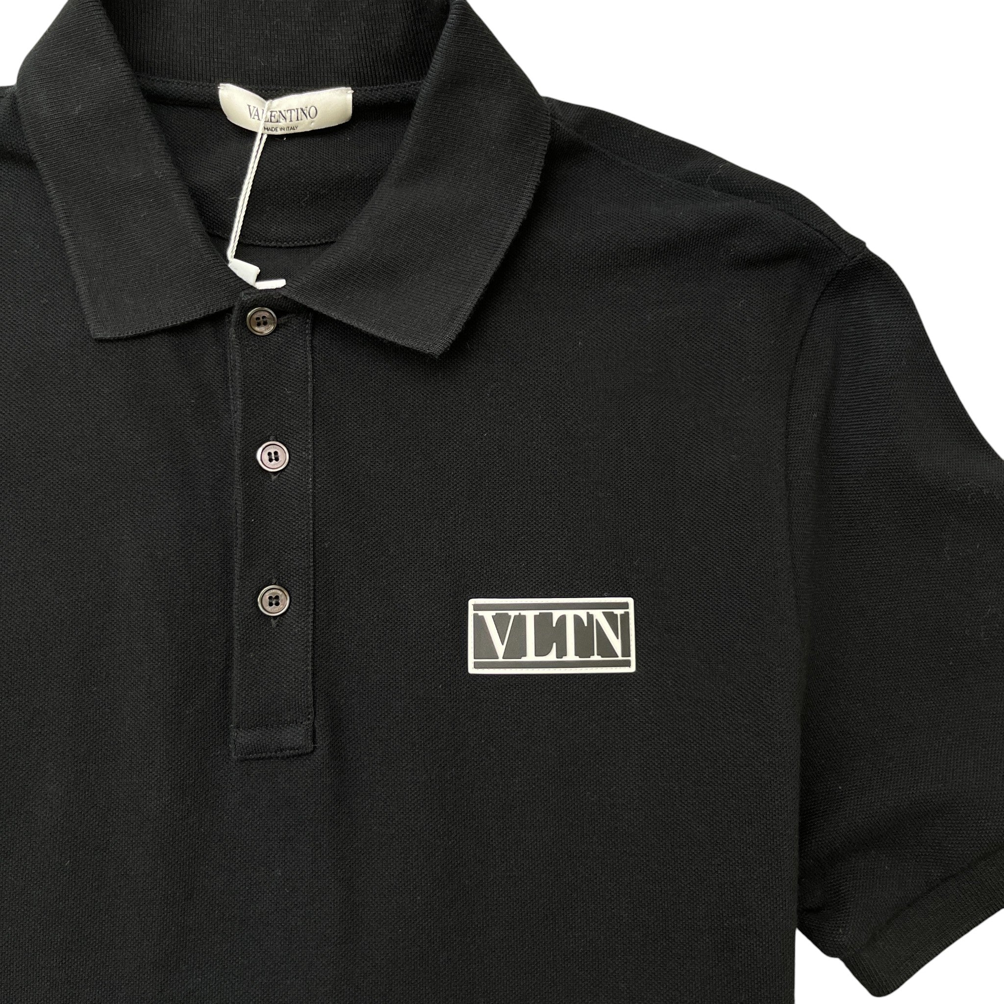 Men's Vltn Logo Polo Shirt Black Size L
