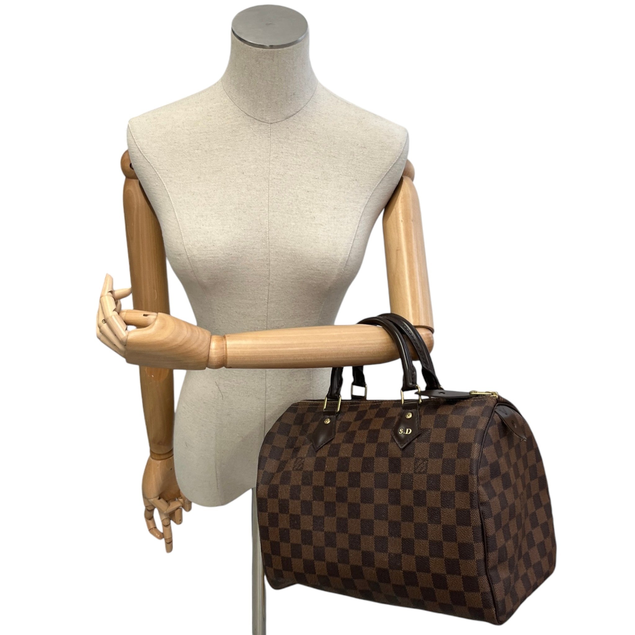 Women's Damier Ebene Speedy 30 Bag Brown