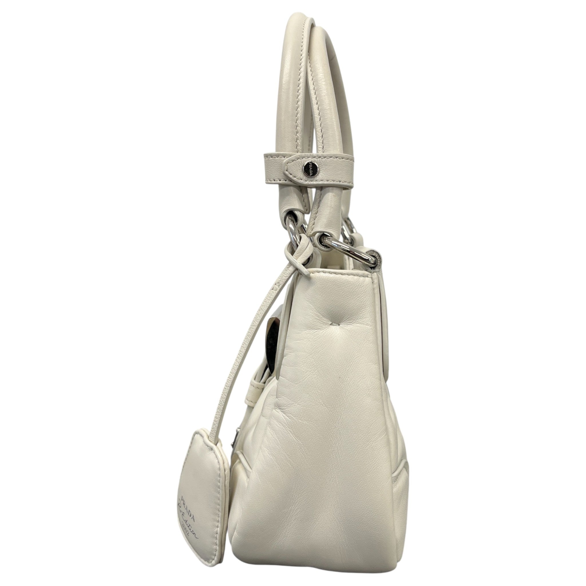 Women's Moon Nappa Shoulder Bag White