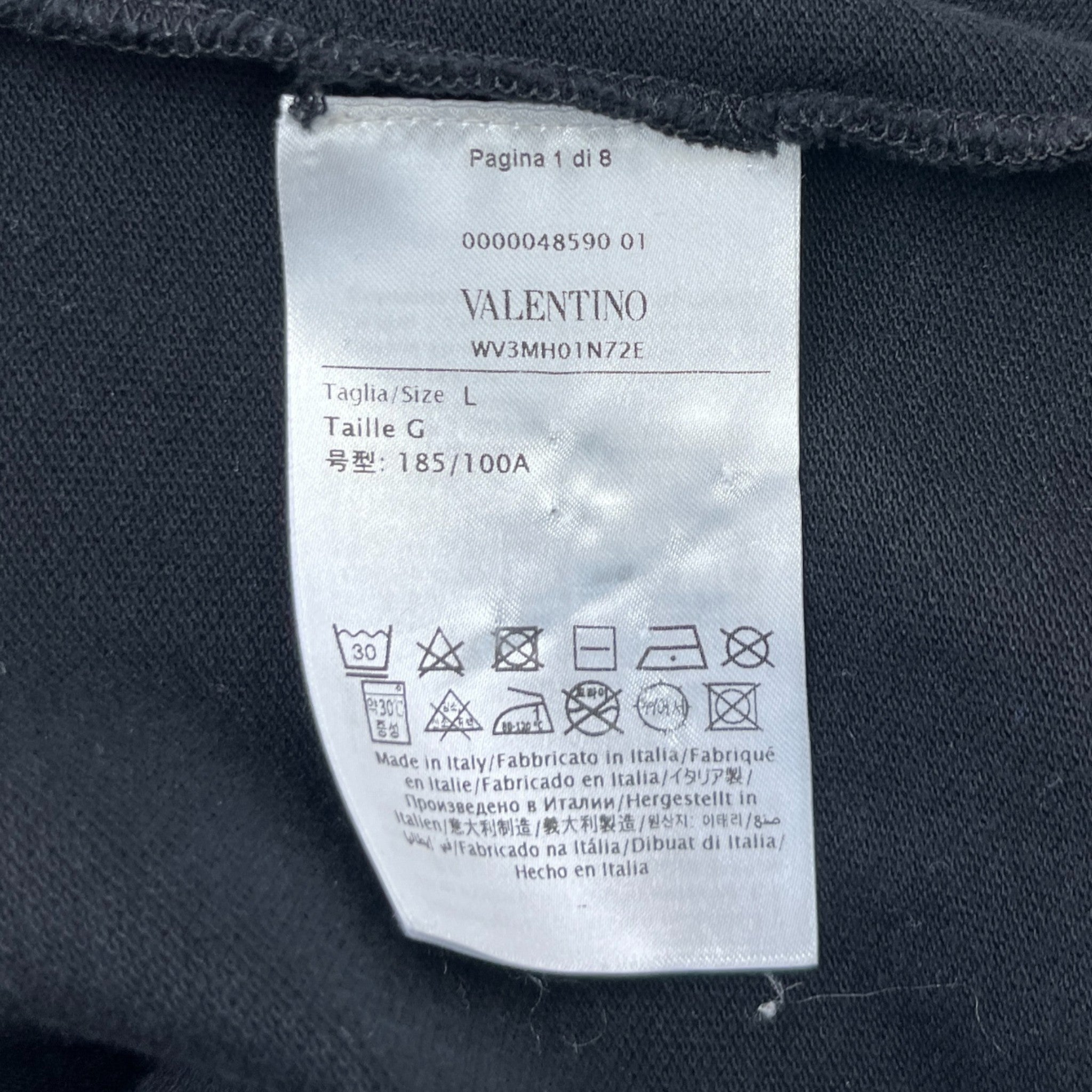 Men's Vltn Logo Polo Shirt Black Size L