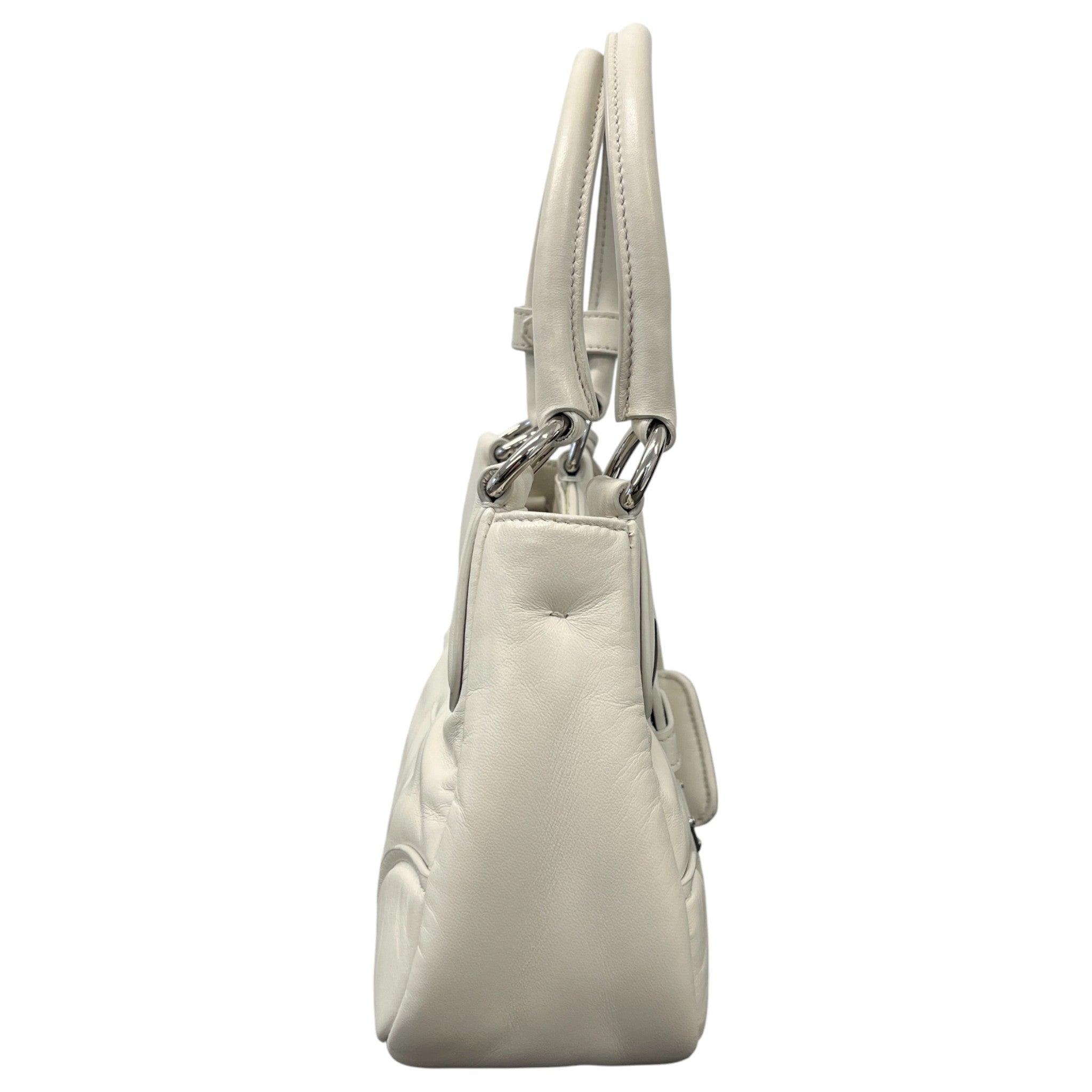 Women's Moon Nappa Shoulder Bag White