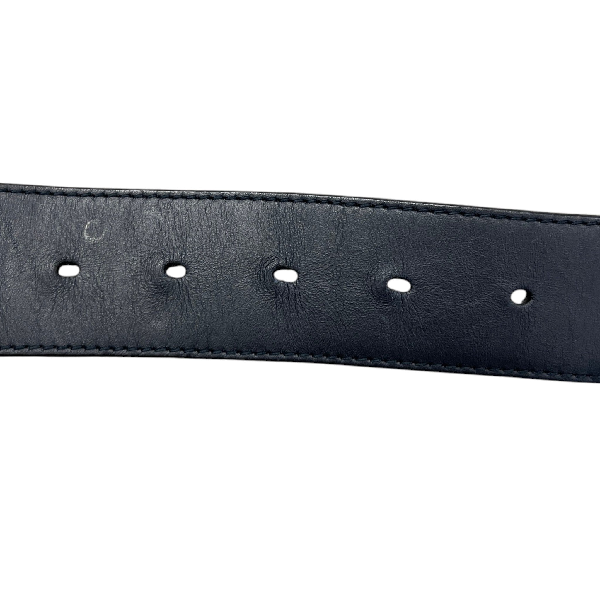 Men's Interlocking G Belt Navy Size Waist 36"