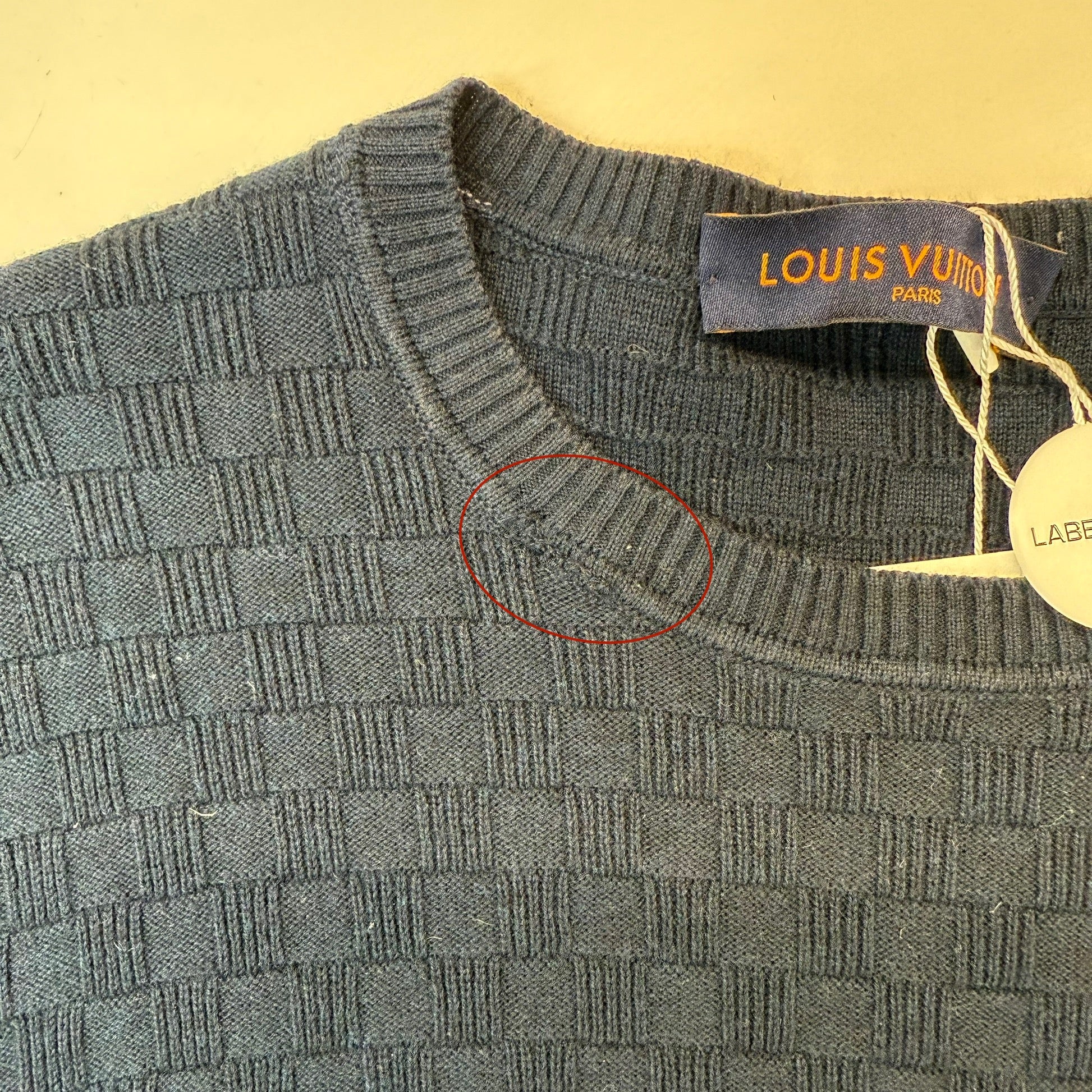 Men's Damier Signature Jumper Navy Size S