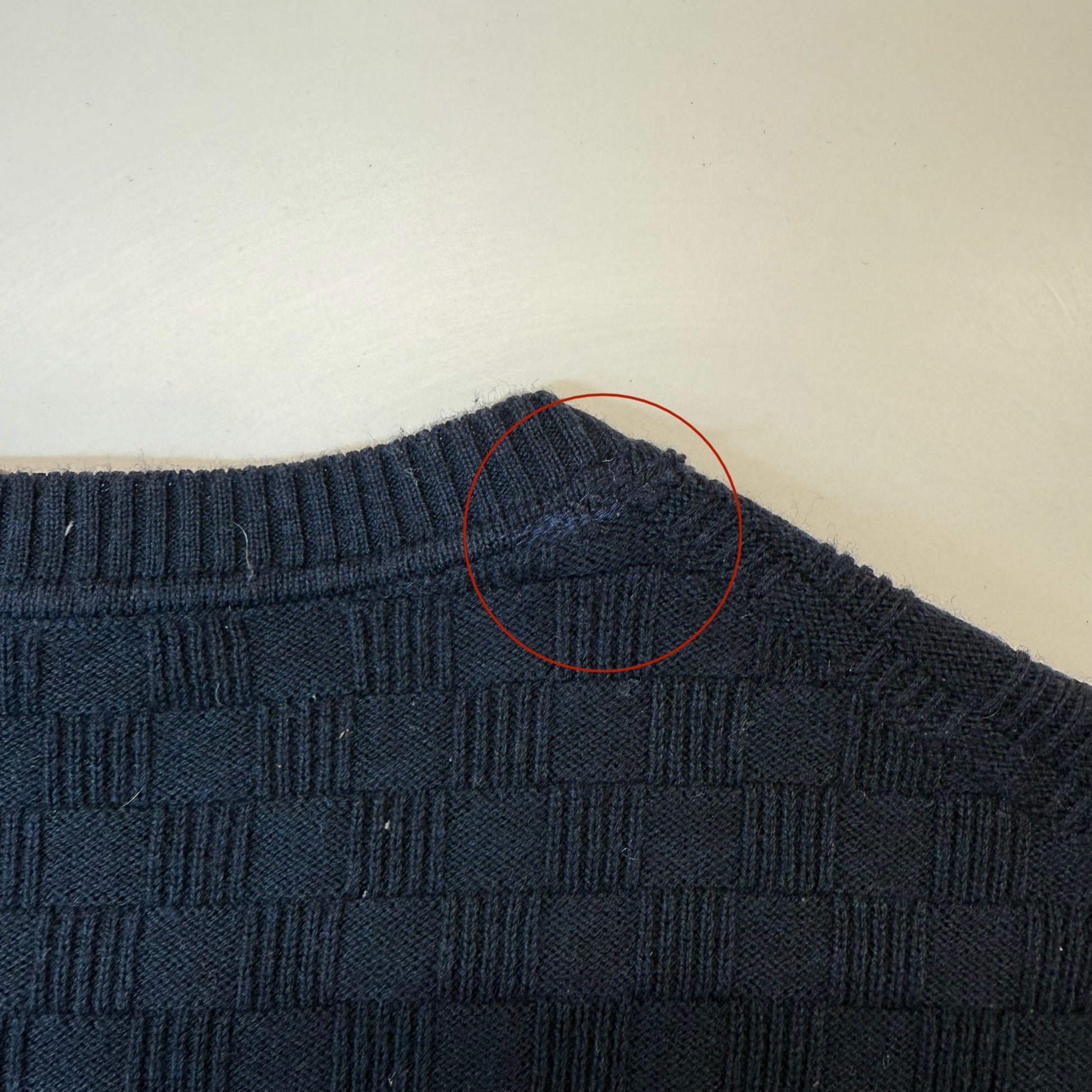 Men's Damier Signature Jumper Navy Size S