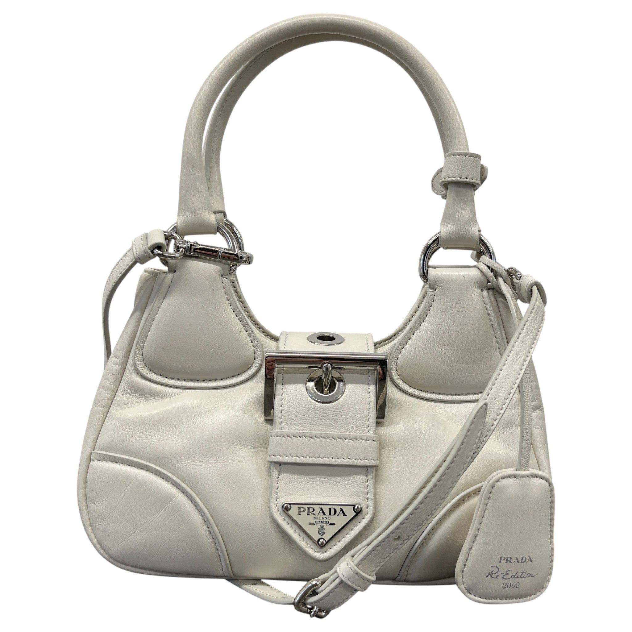 Women's Moon Nappa Shoulder Bag White