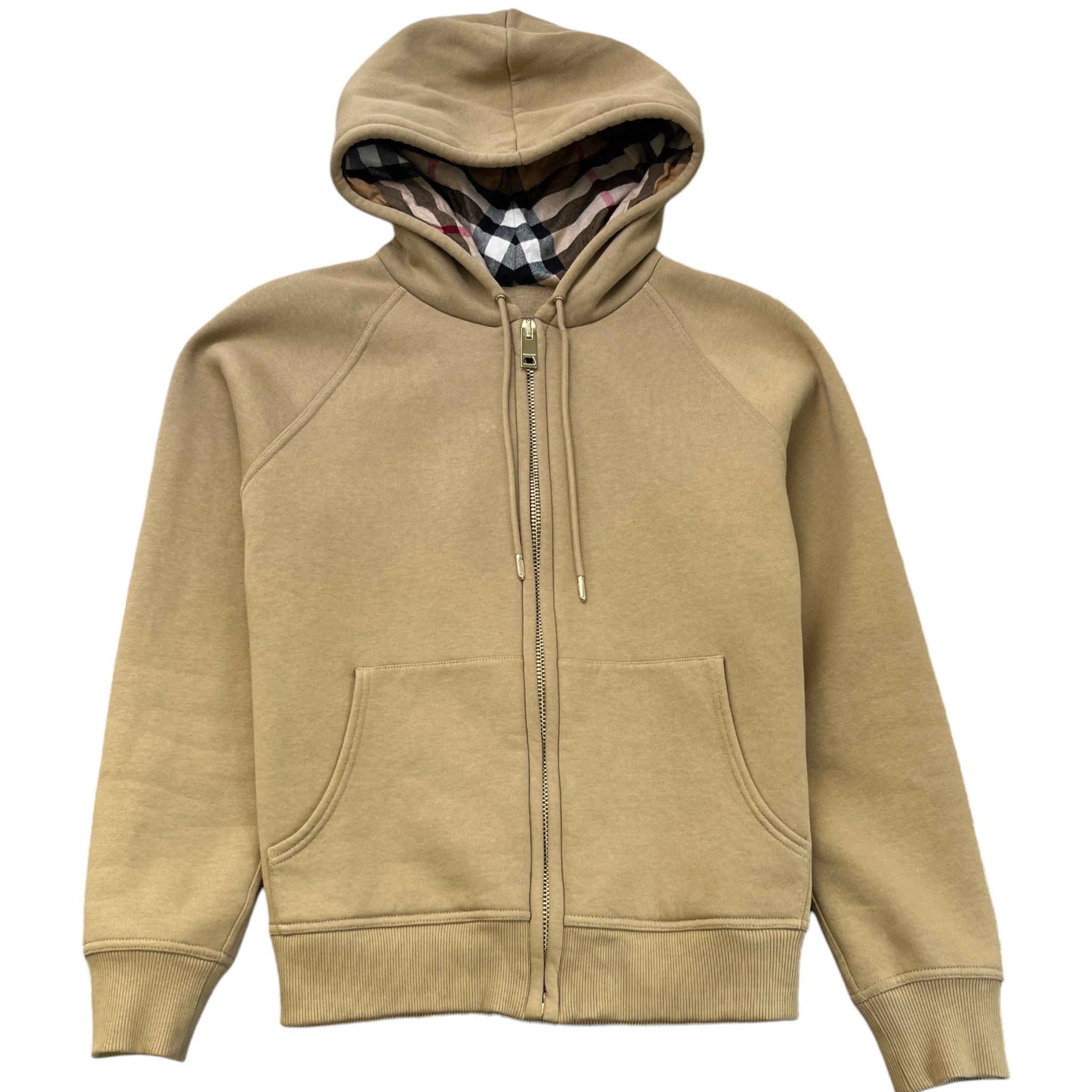 Women's Nova Check Hoodie Beige Size XL