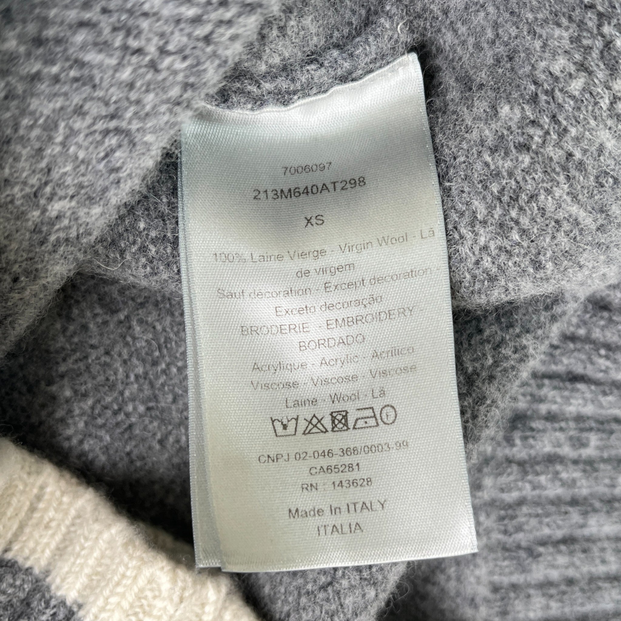 Men's Atelier Knitted Jumper Grey Size XS