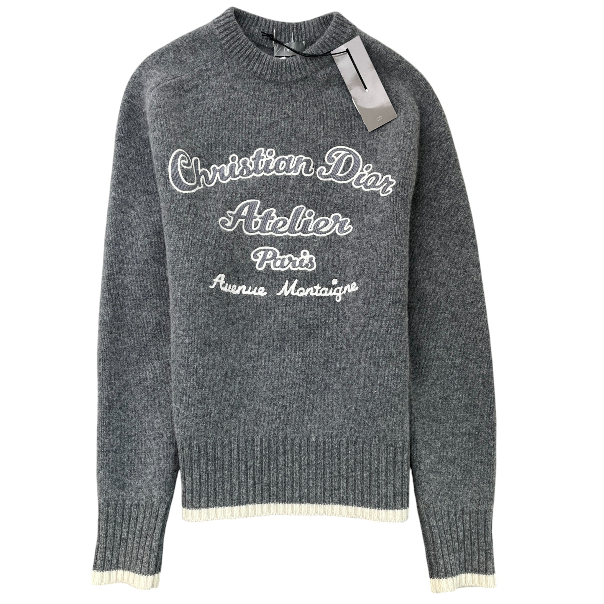 Men's Atelier Knitted Jumper Grey Size XS