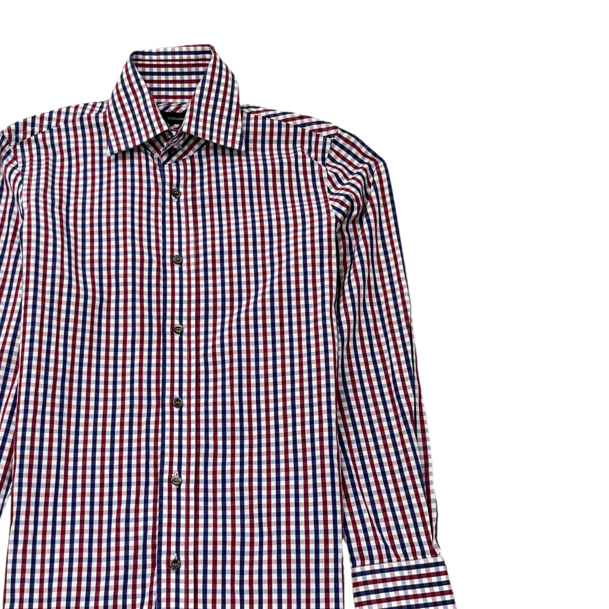 Men's Checkered Shirt Navy Size IT 48 / UK M