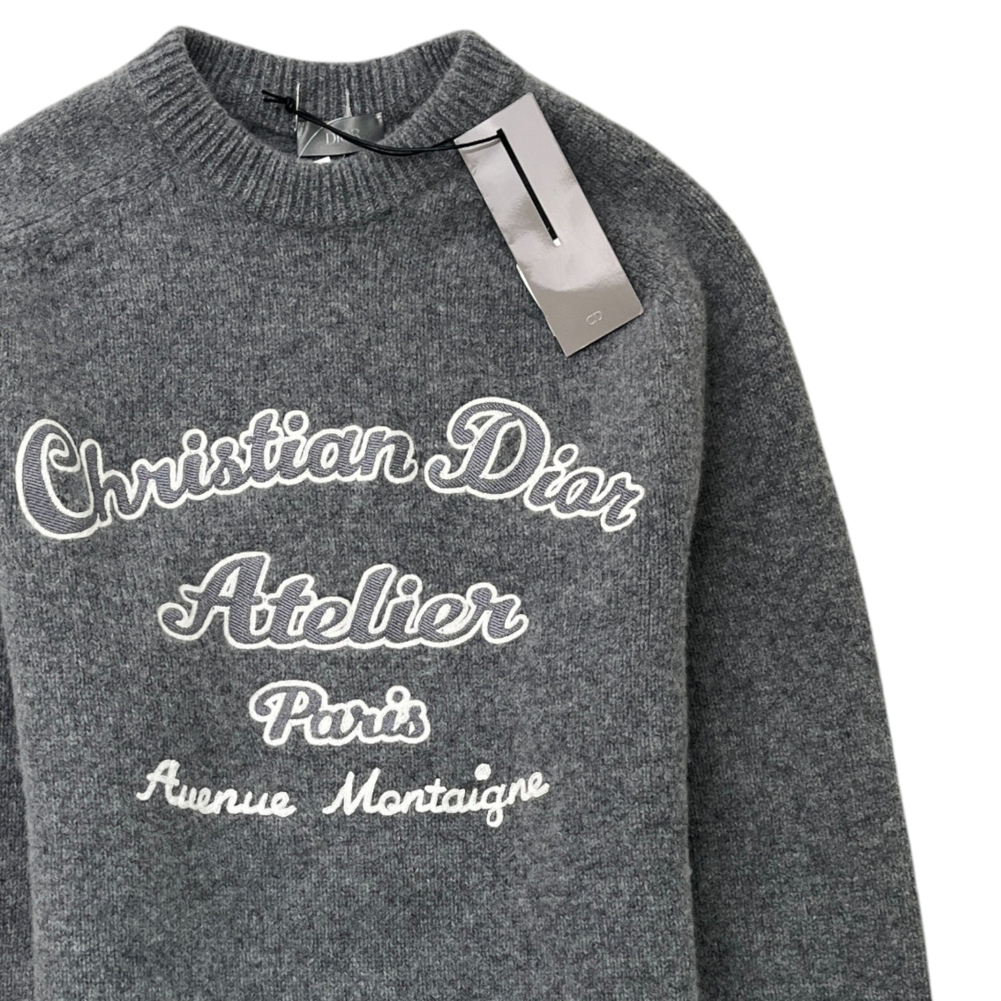 Men's Atelier Knitted Jumper Grey Size XS