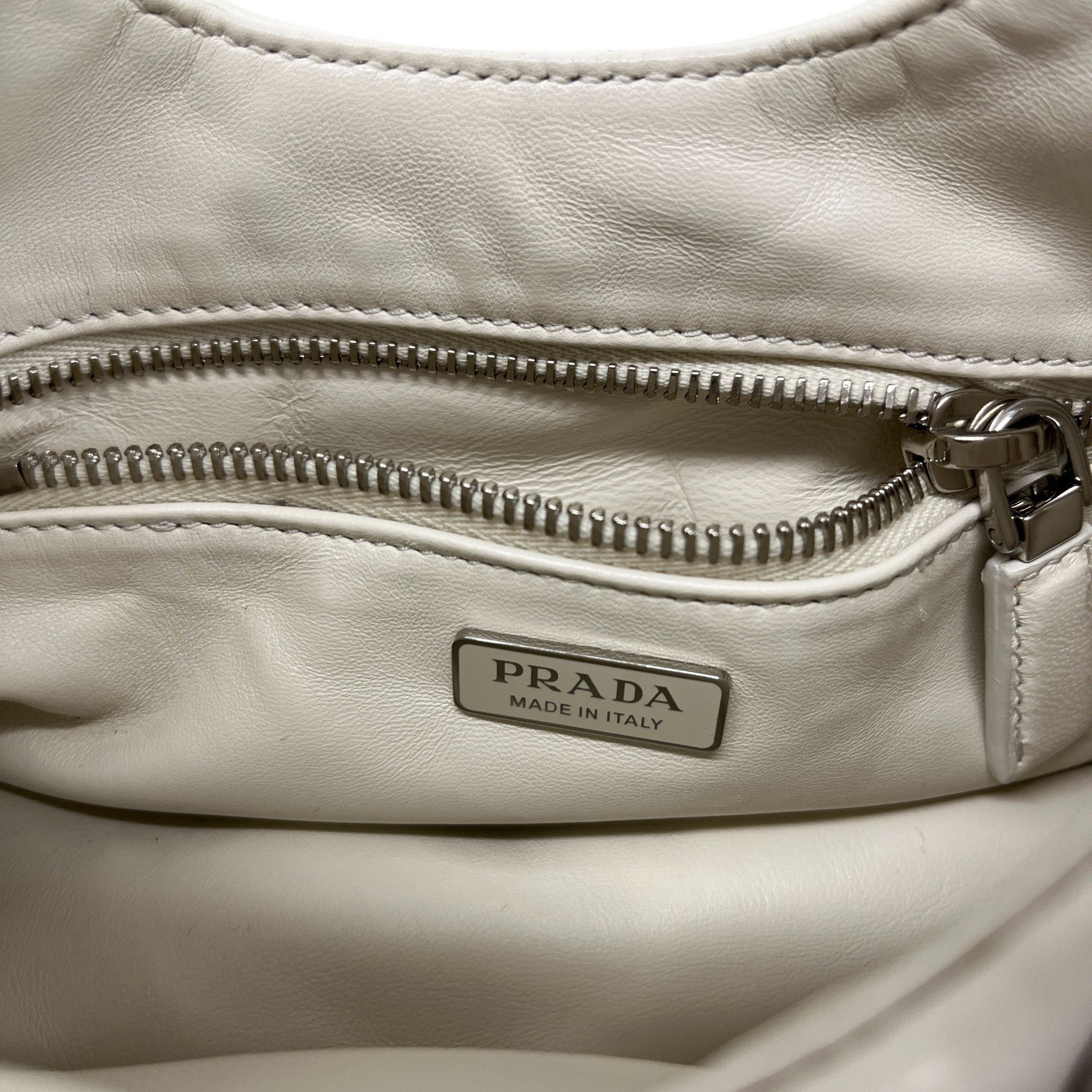 Women's Moon Nappa Shoulder Bag White