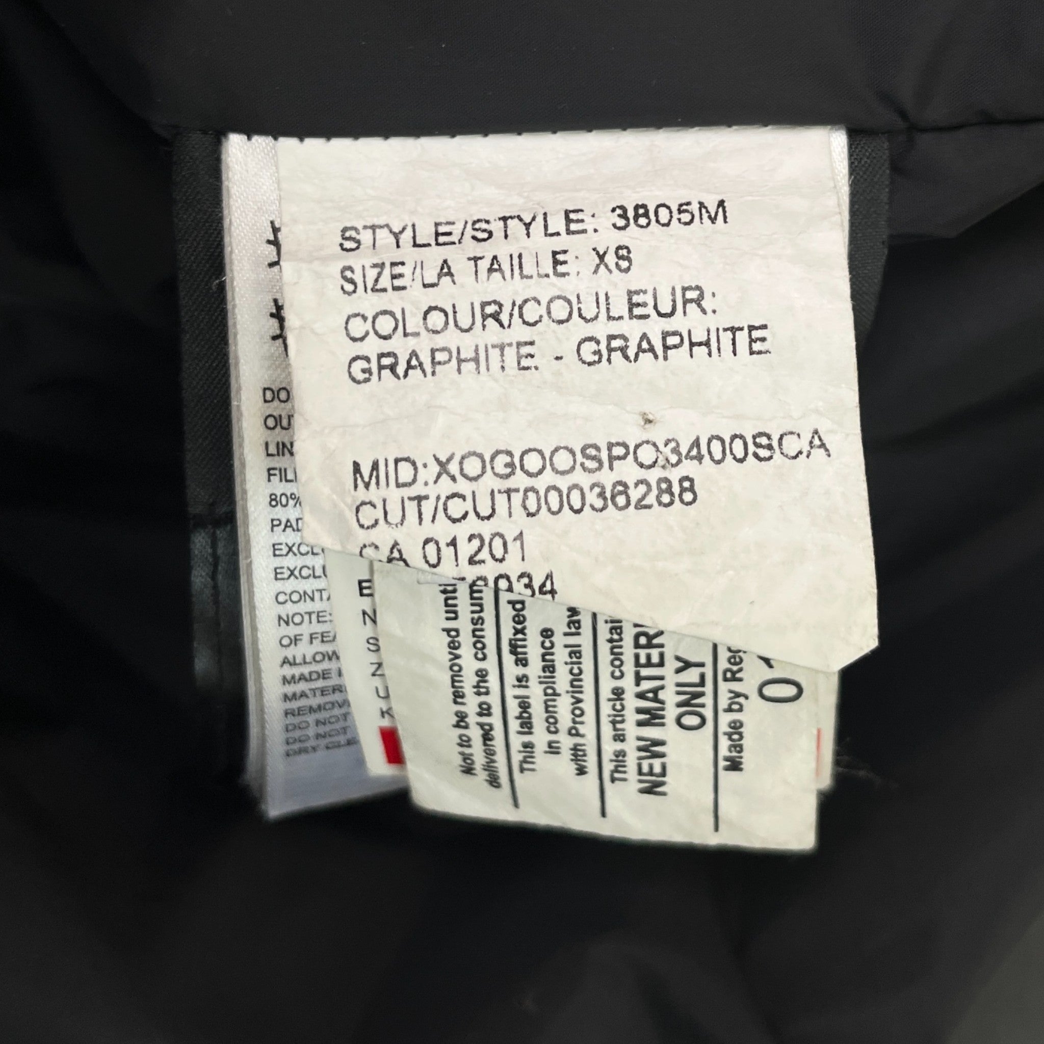 Men's Carson Parka Down Jacket Grey Size XS