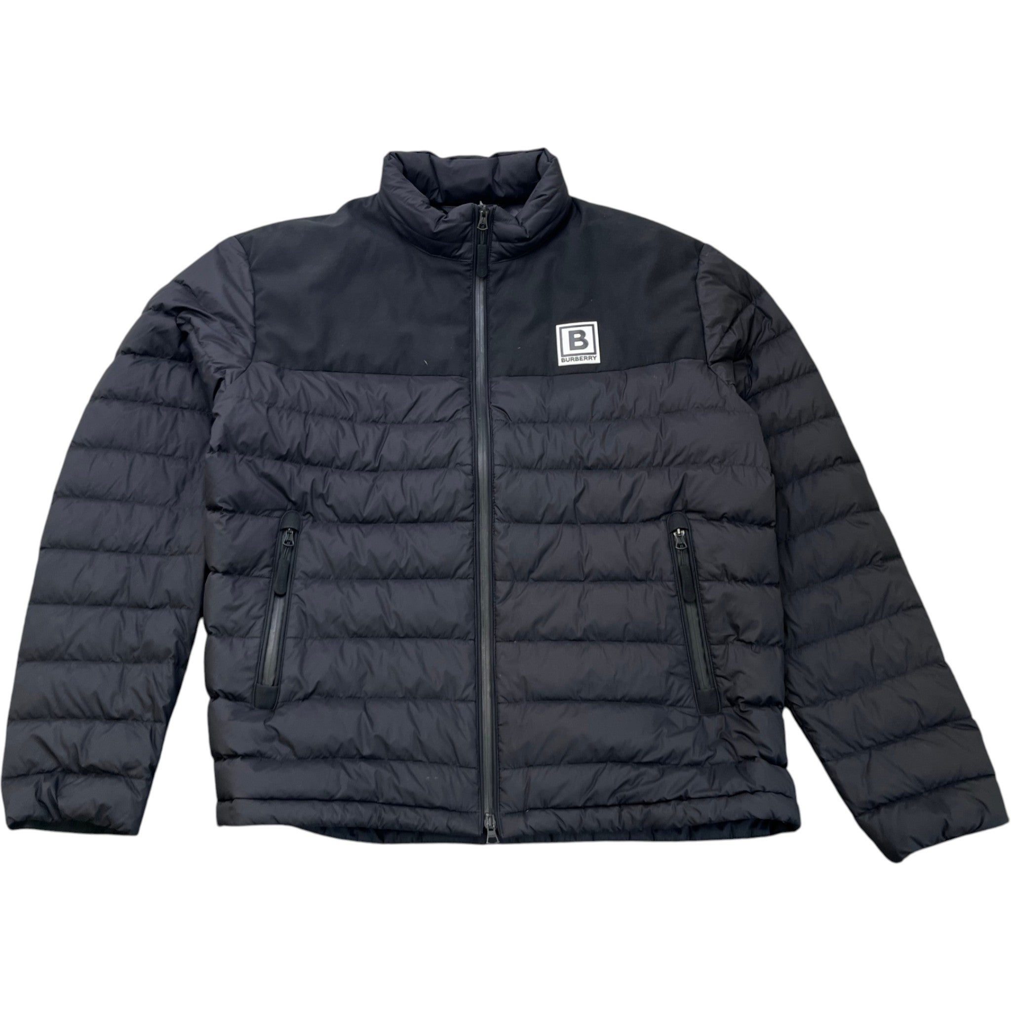 Men's Equestrian Knight Design Down Jacket Black Size XXL