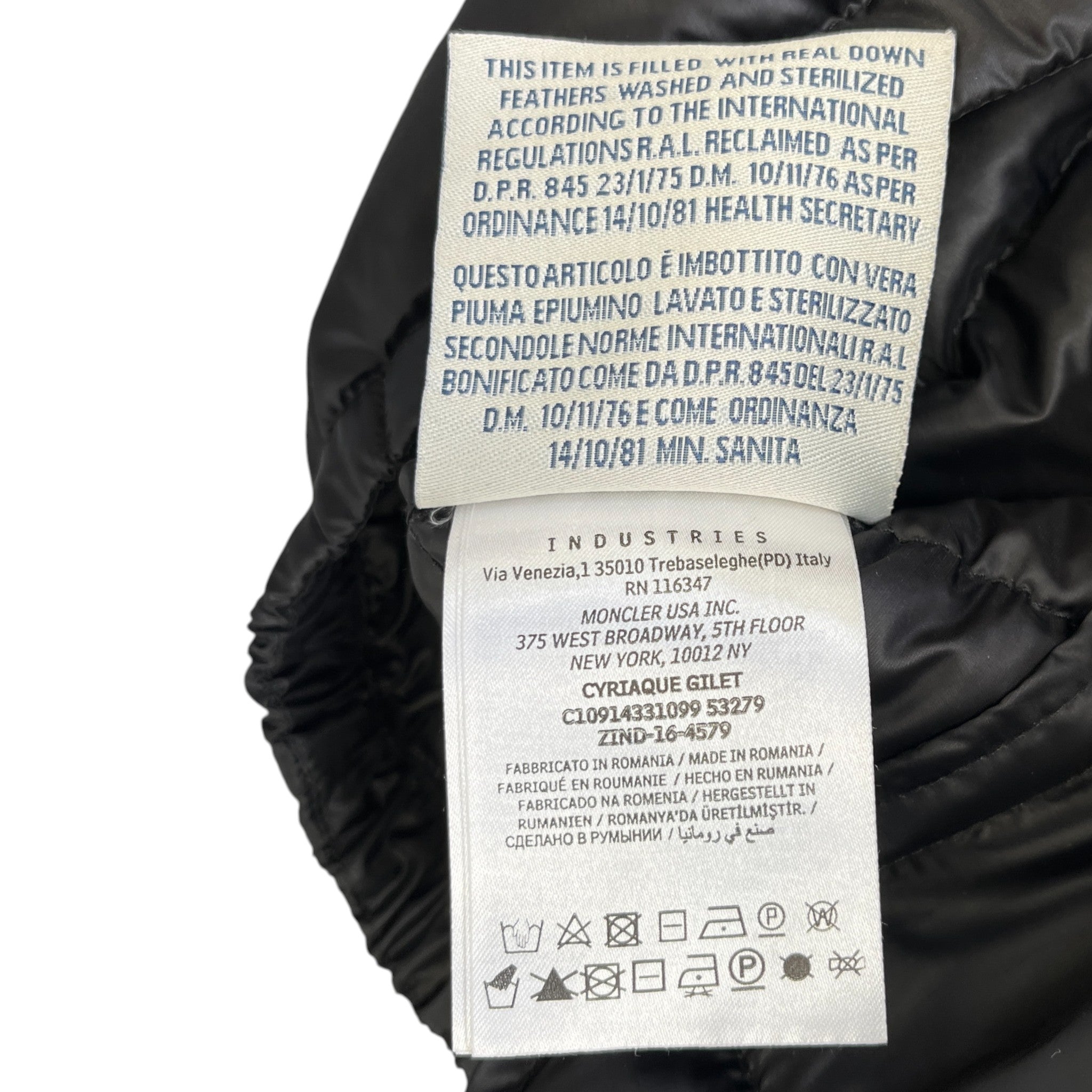 Men's Cyriaque Gilet Black Size 5 / XXL