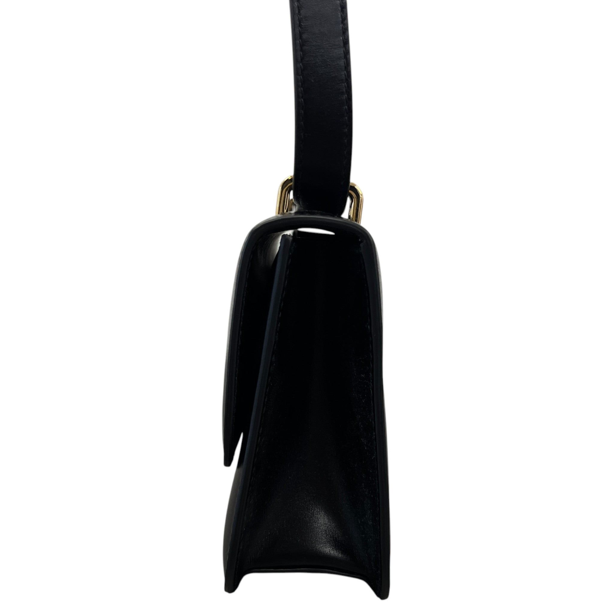 Women's Embleme Plaque Handbag Black