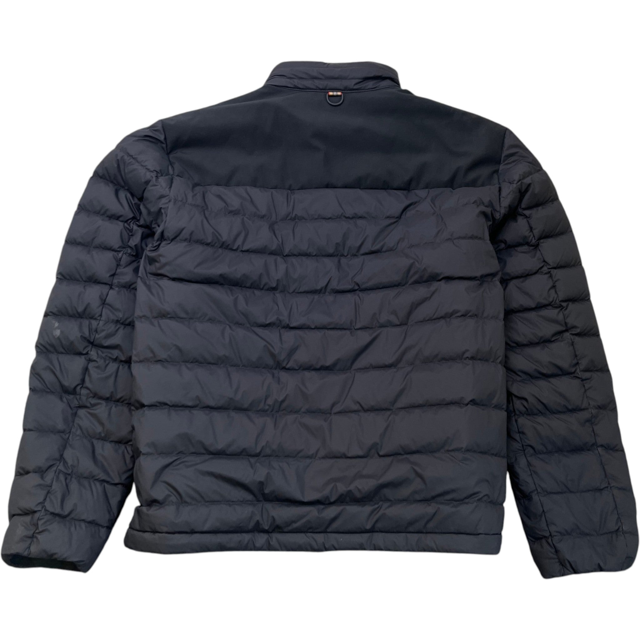 Men's Equestrian Knight Design Down Jacket Black Size XXL
