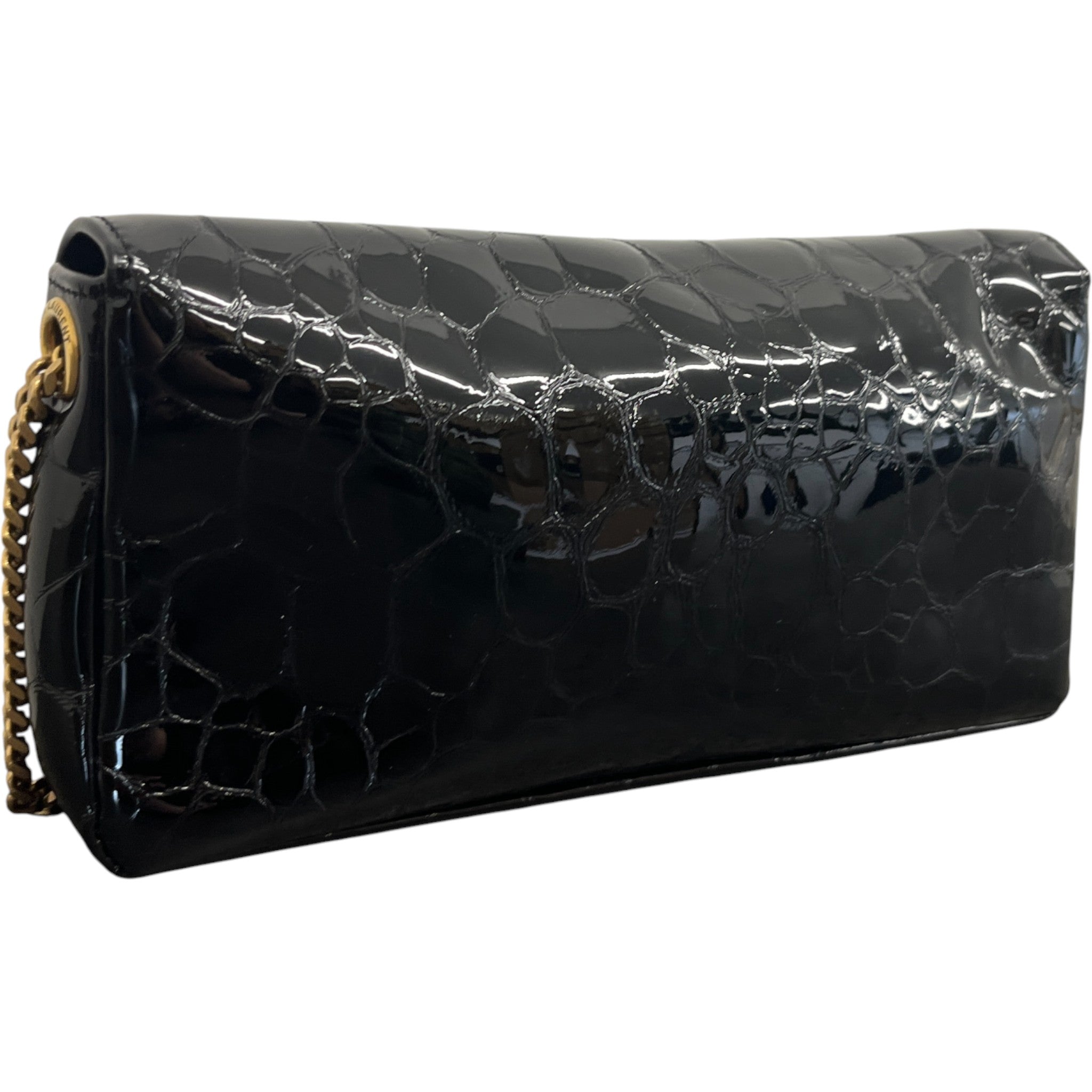 Women's Kate Medium Tassel Croc Bag Black