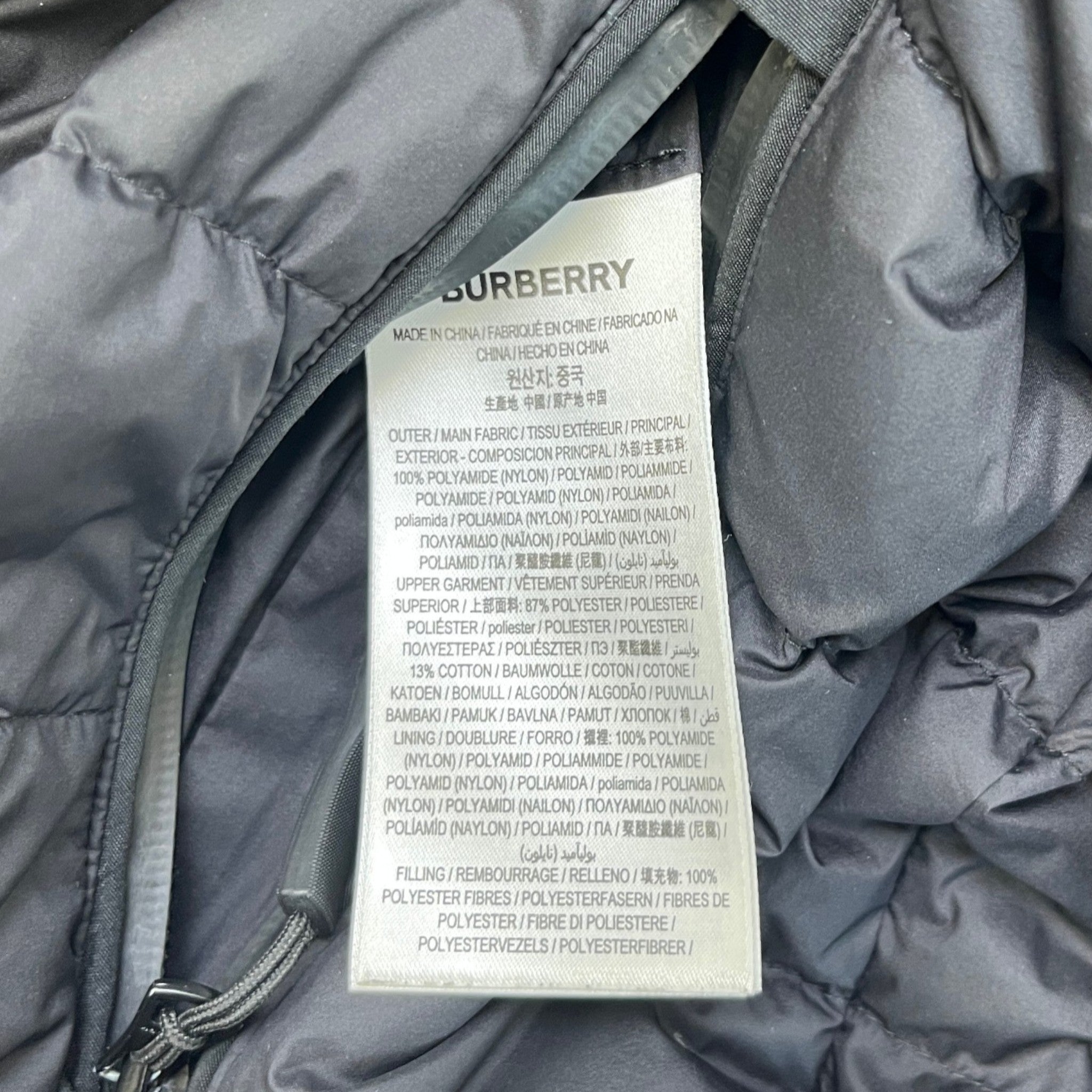 Men's Equestrian Knight Design Down Jacket Black Size XXL